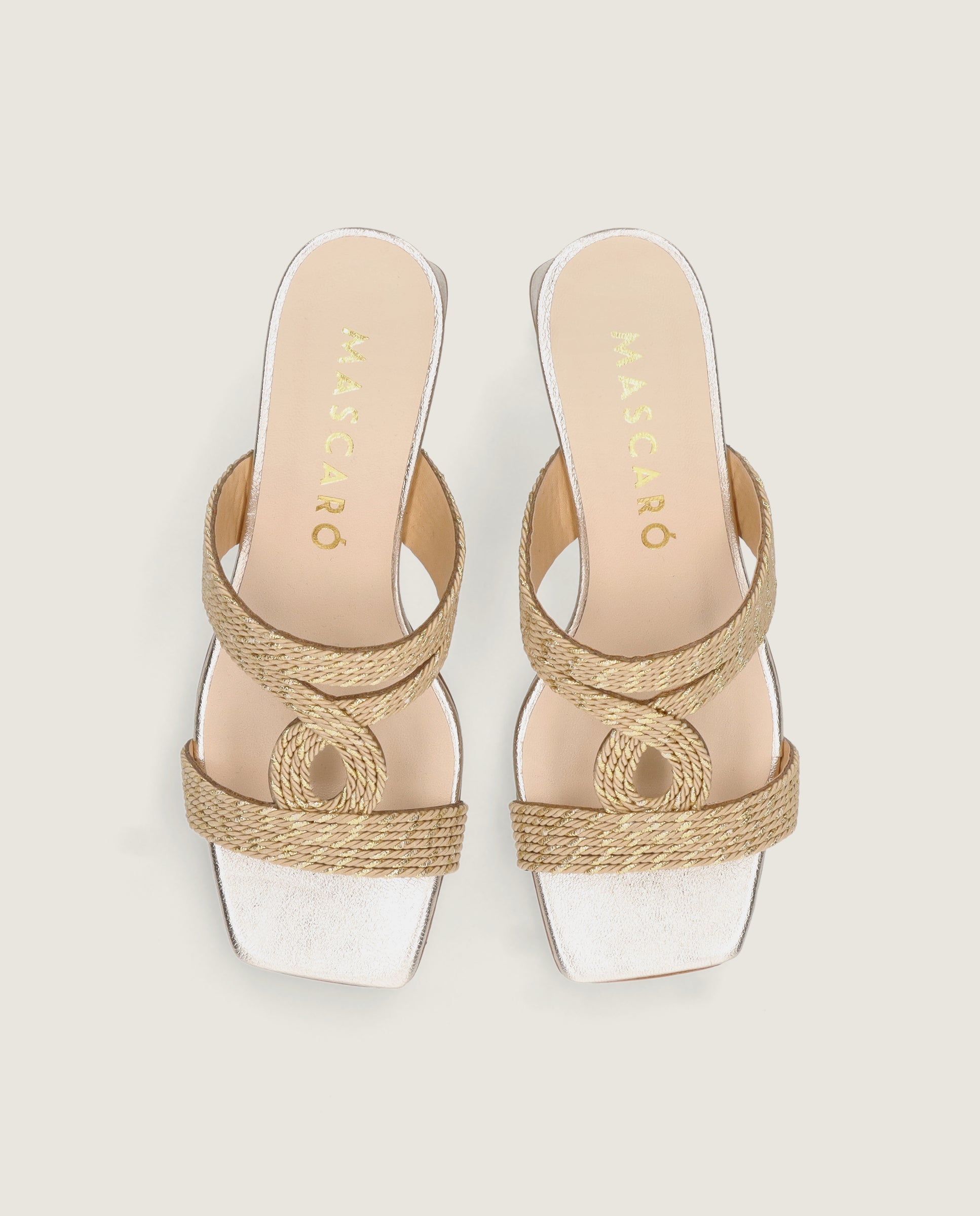 Sandalias Paula Dorados Tejidos