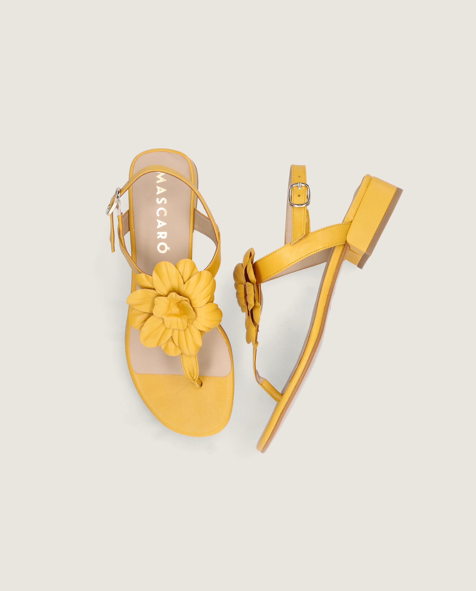 Sandalias Amelie Amarillos Piel
