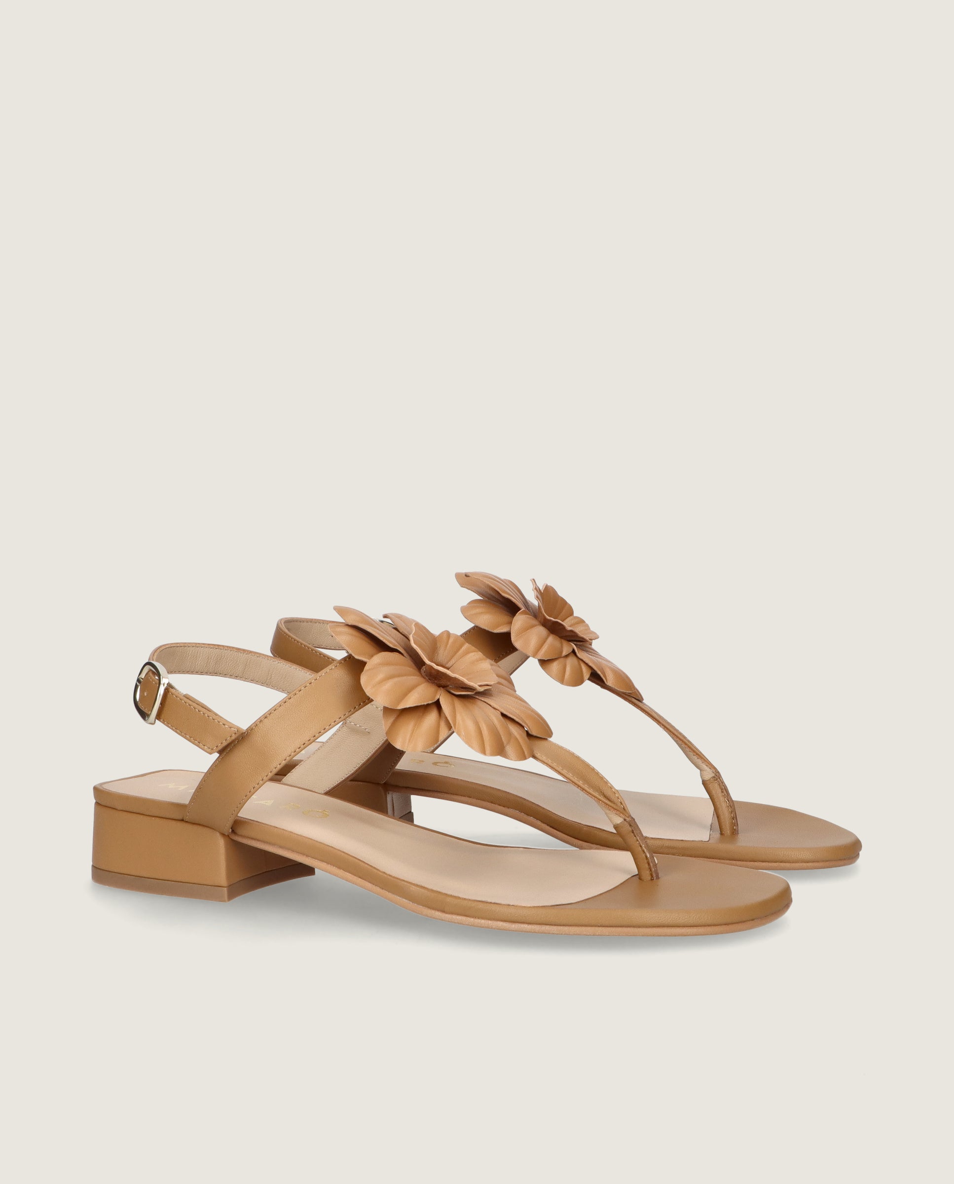 Sandalias Amelie Marrones Piel