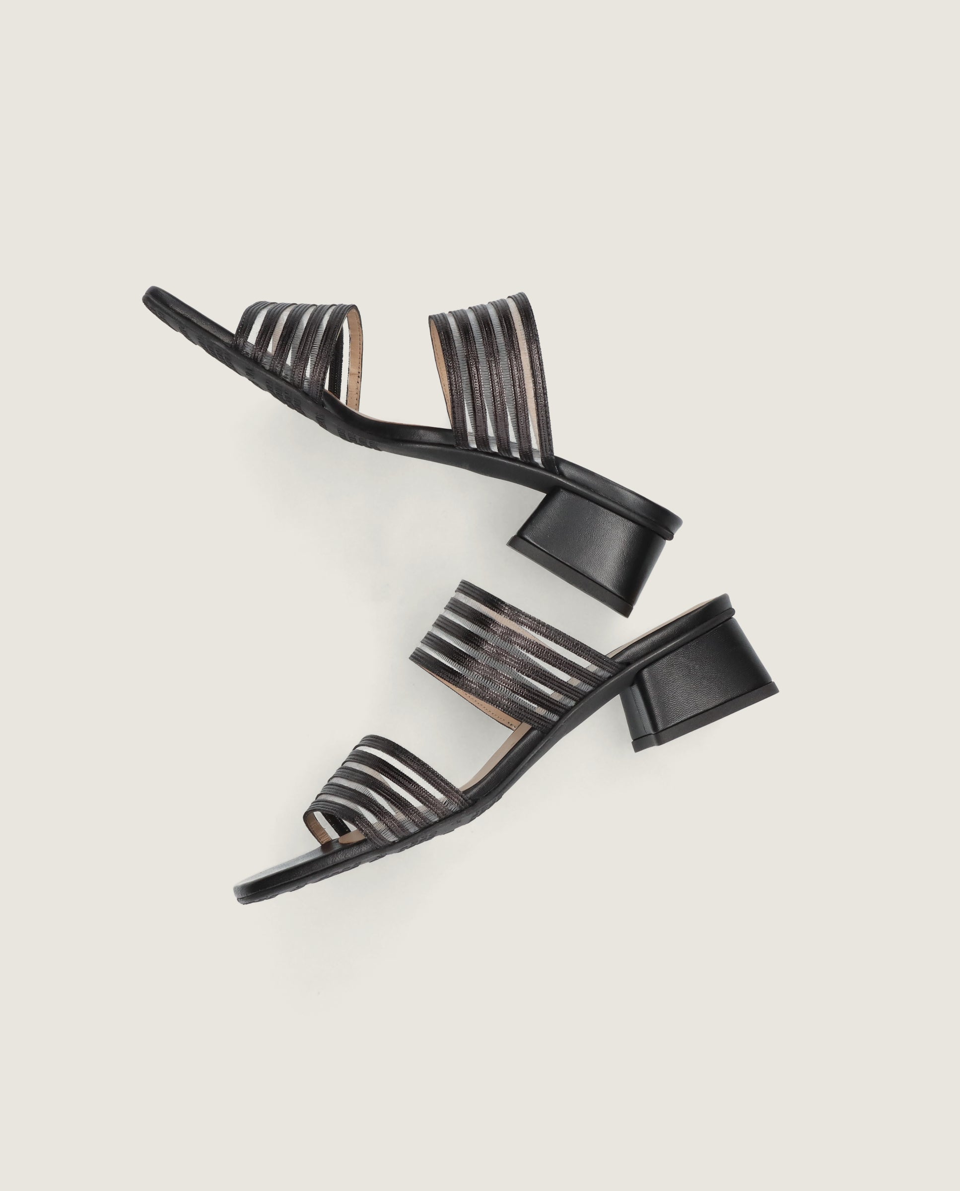 Sandalias Cannes Negros Tejidos