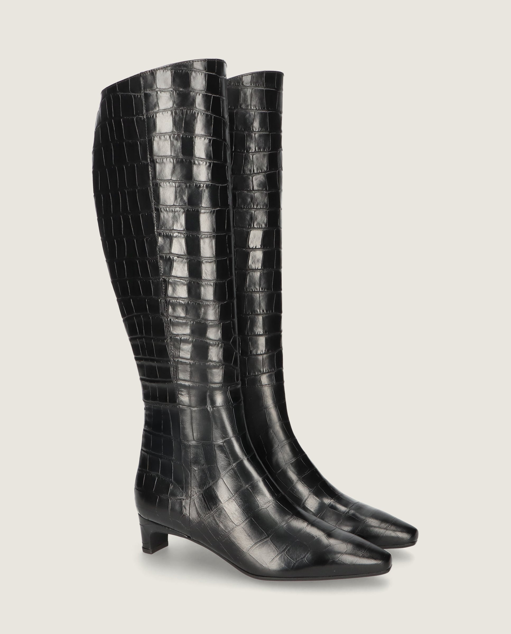 Image of Botas Greta Negros Pieles estampadas by Mascaro