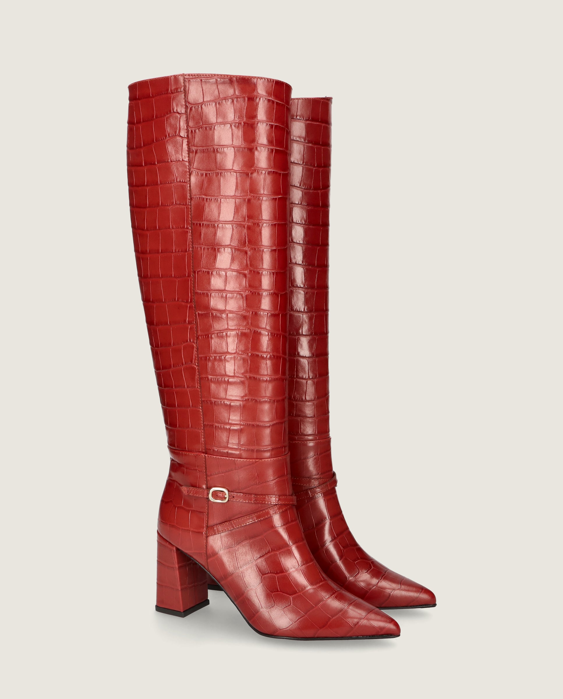 Imagen de Botas Renata Rojos Pieles estampadas por Mascaro