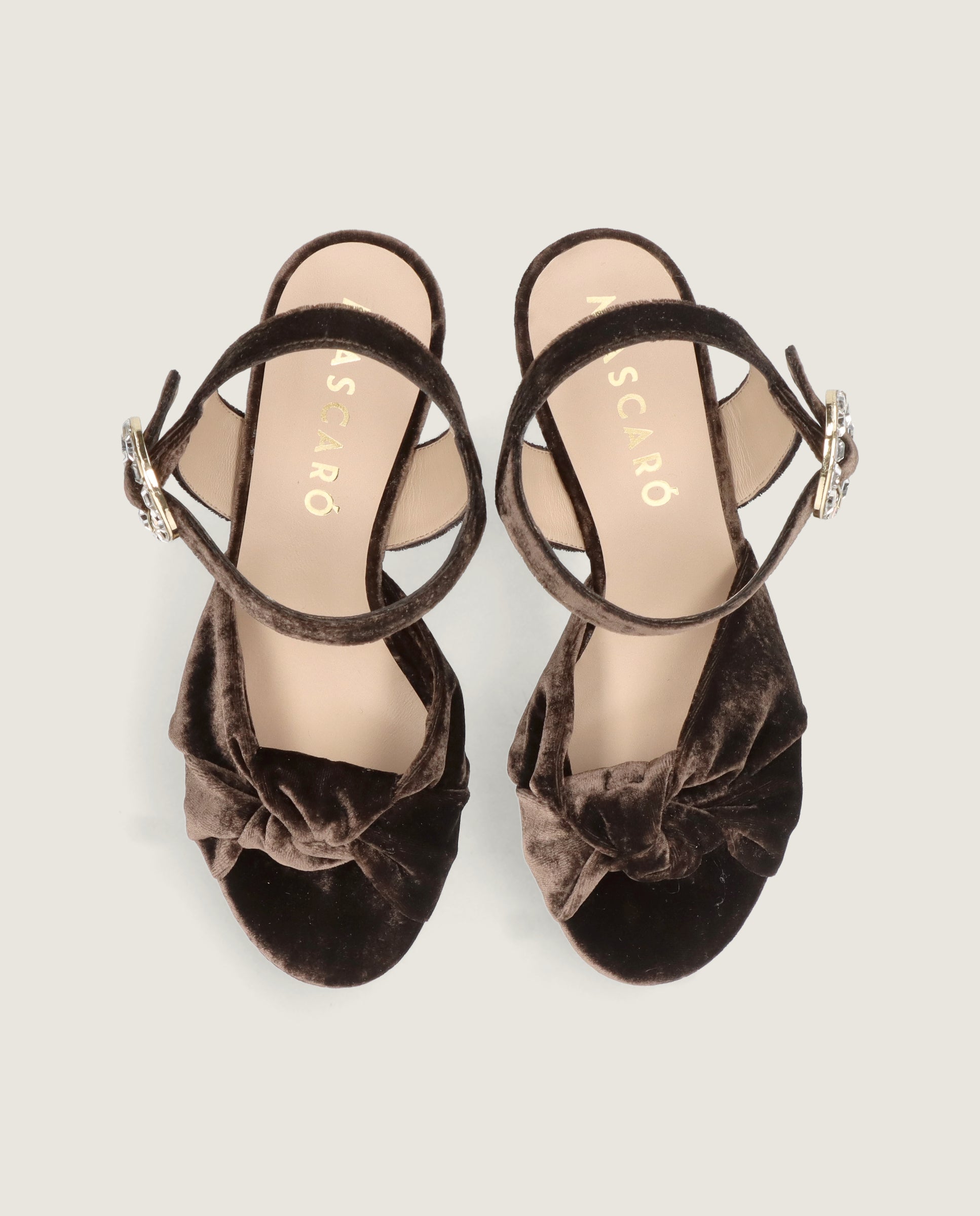 Sandalias Mary Marrones Tejidos