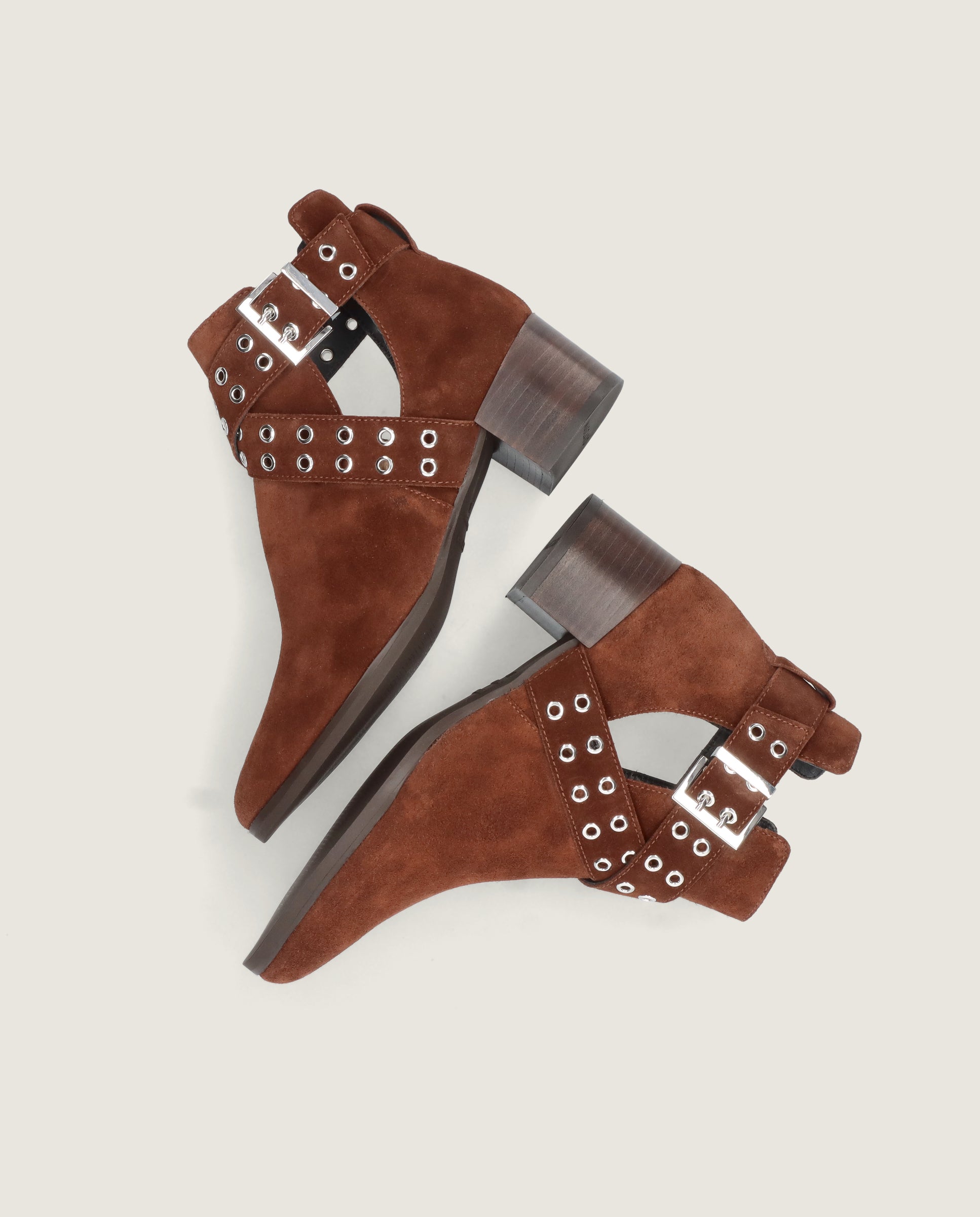 Botines Sharon Marrones Ante