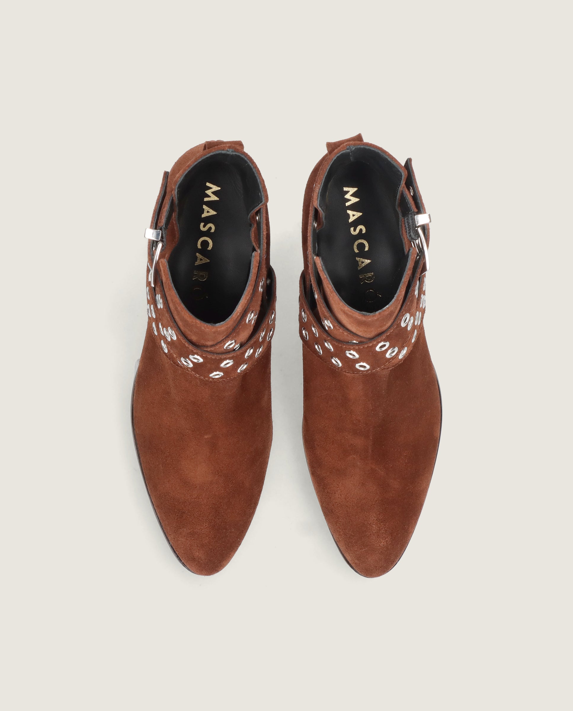 Botines Sharon Marrones Ante