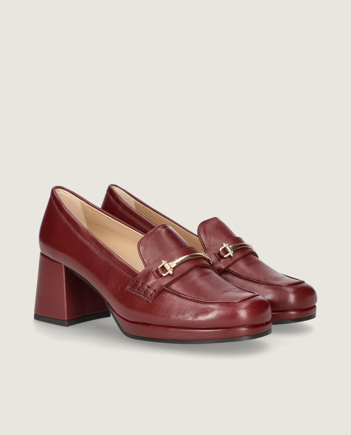 Bild von Loafers Gillian Rot Leder von Mascaro
