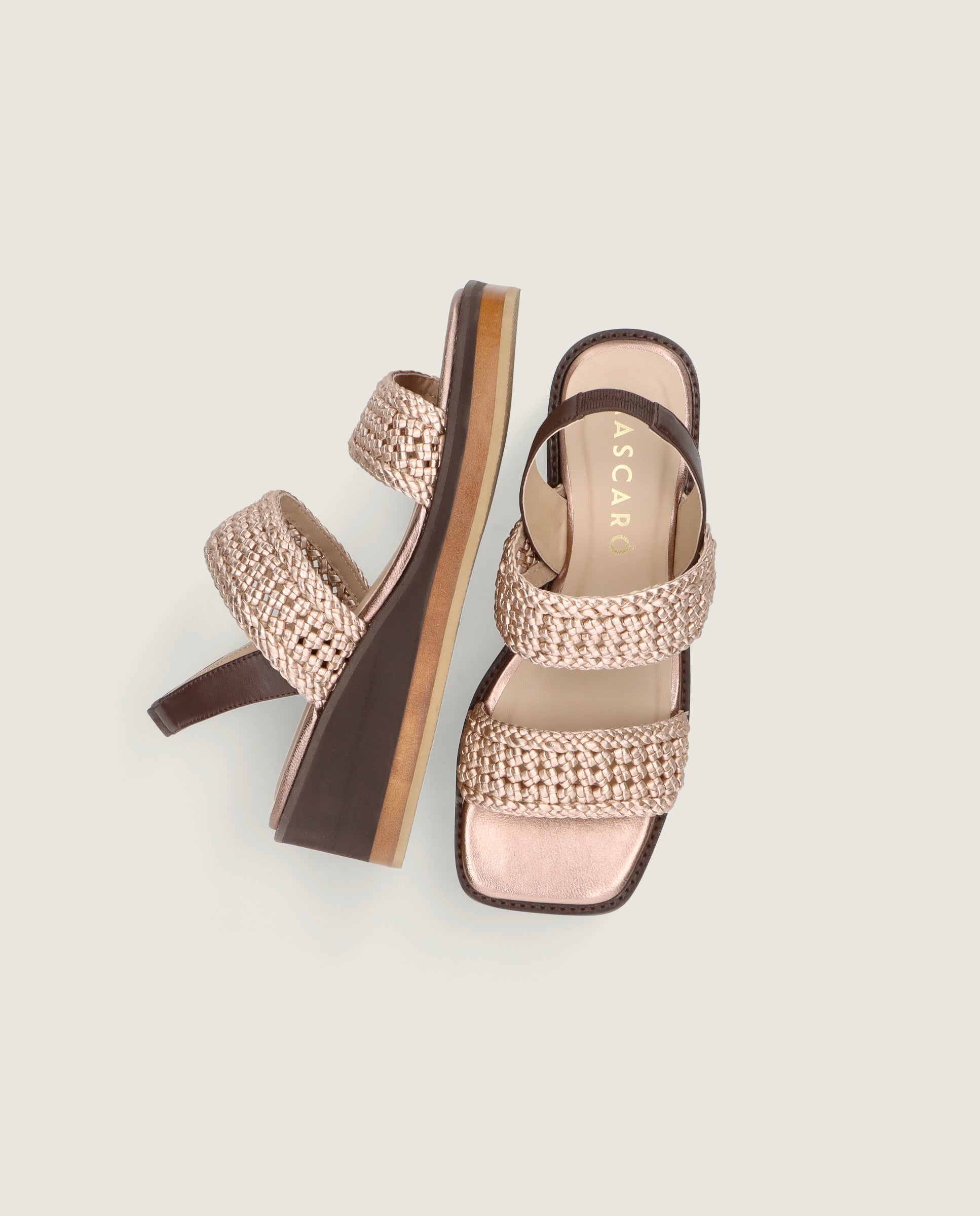 Sandalias Ariana Dorados Pieles metalizadas