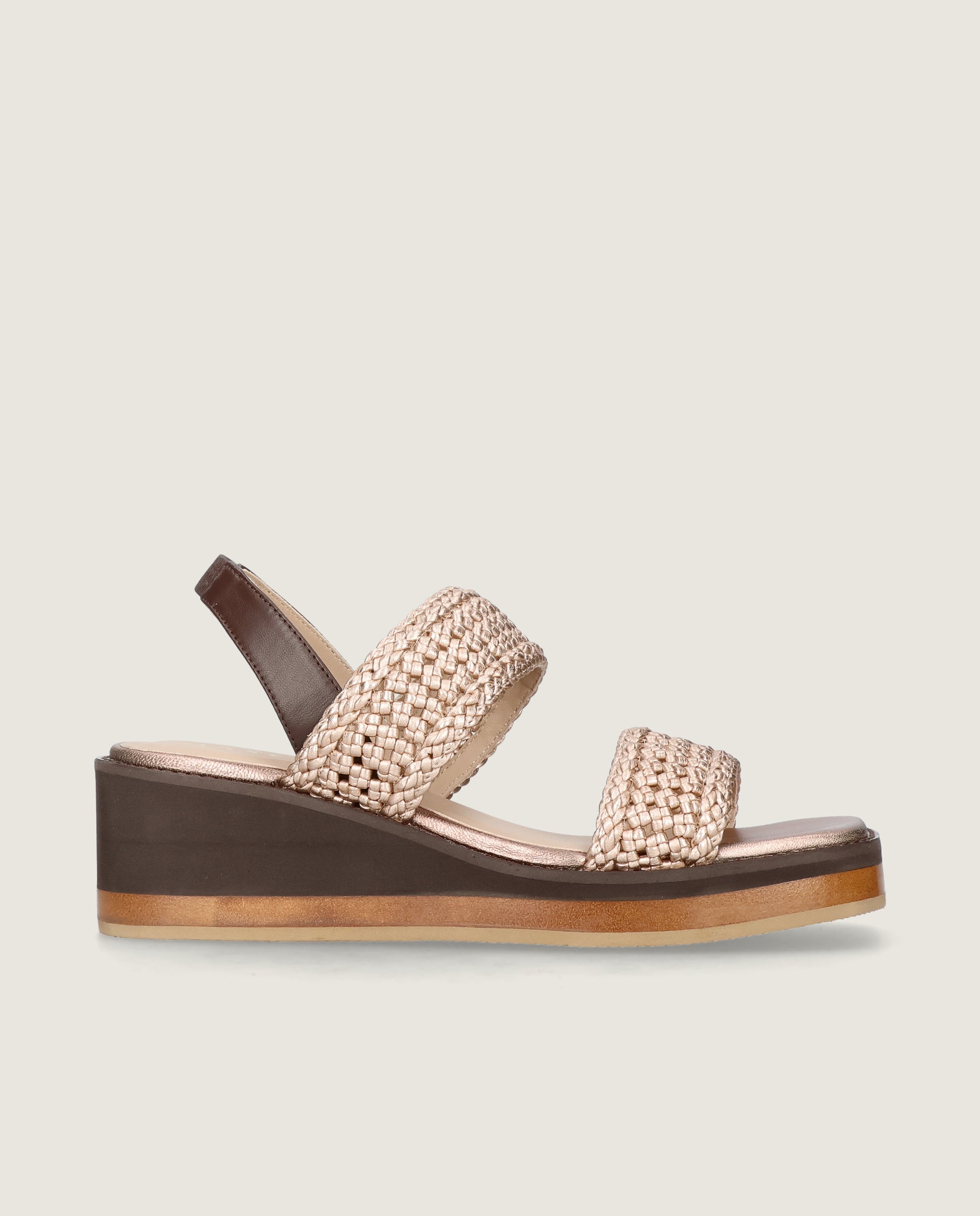 Sandalias Ariana Dorados Pieles metalizadas