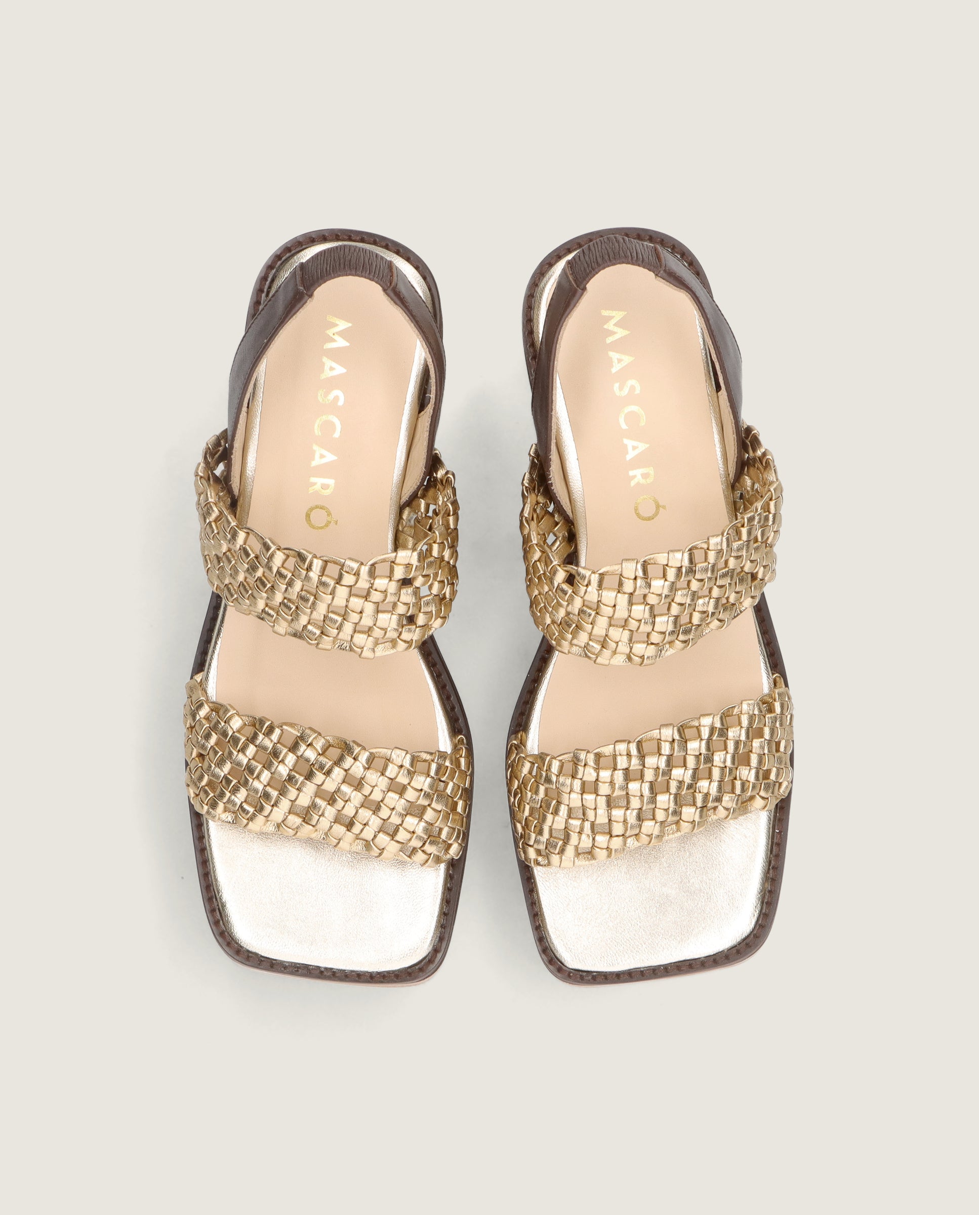 Sandalias Ariana Dorados Pieles metalizadas