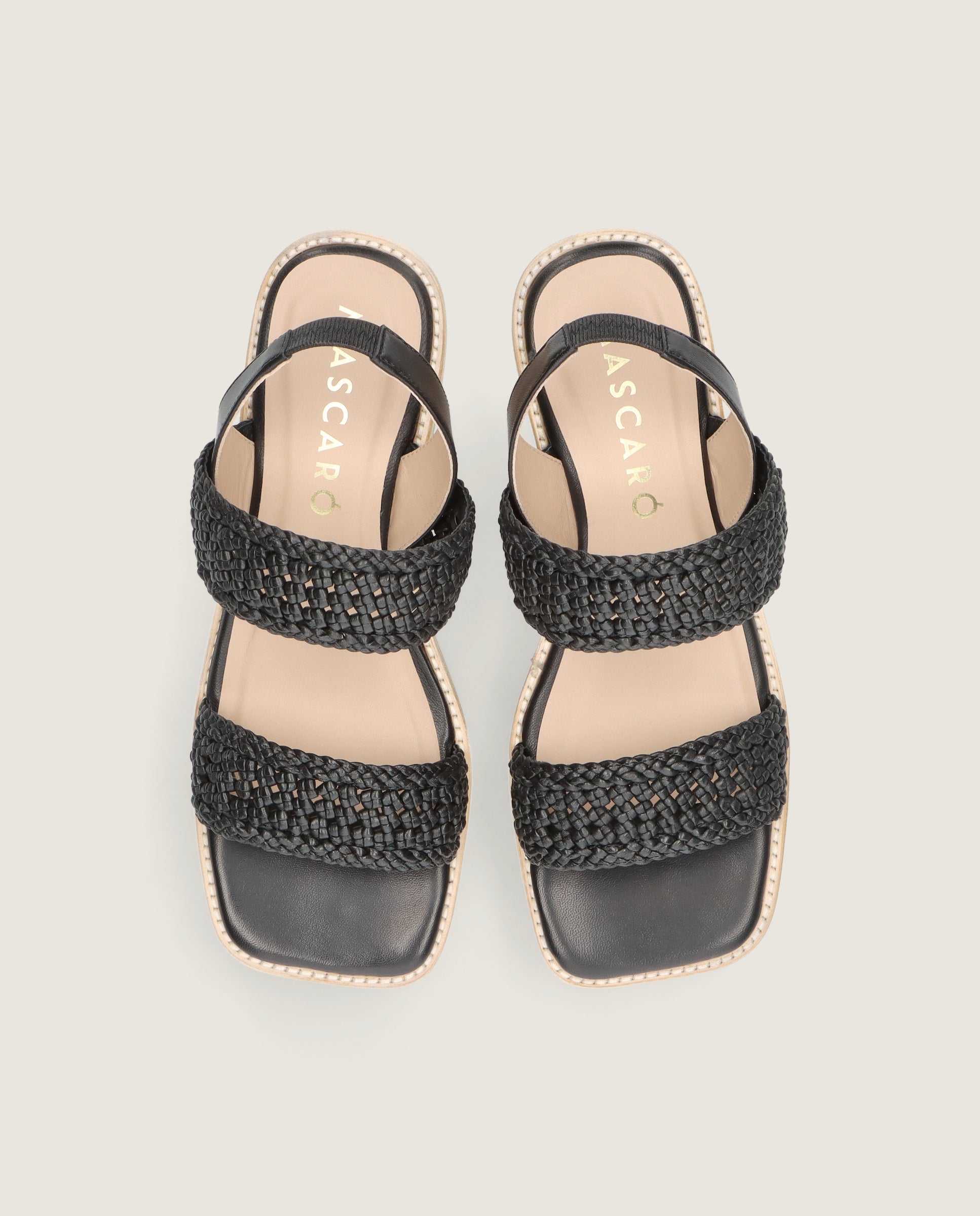 Vista alternativa de Sandalias Ariana Negros Pieles metalizadas por Mascaro