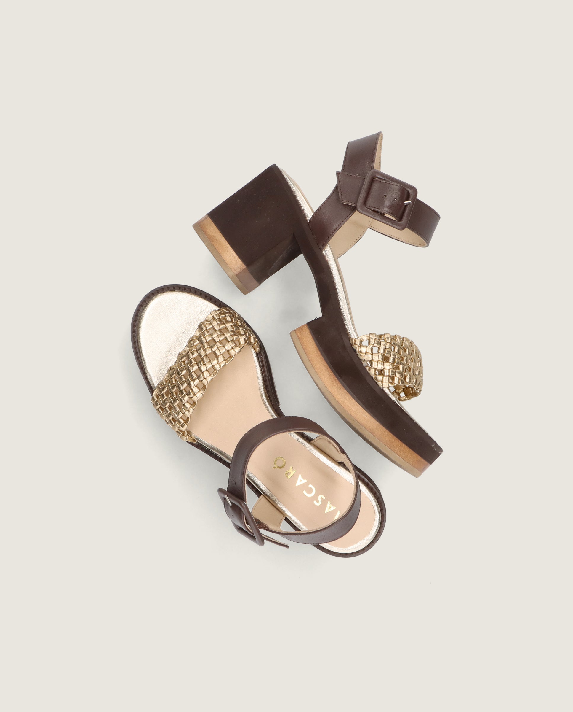 Sandalias Corfu Dorados Pieles metalizadas