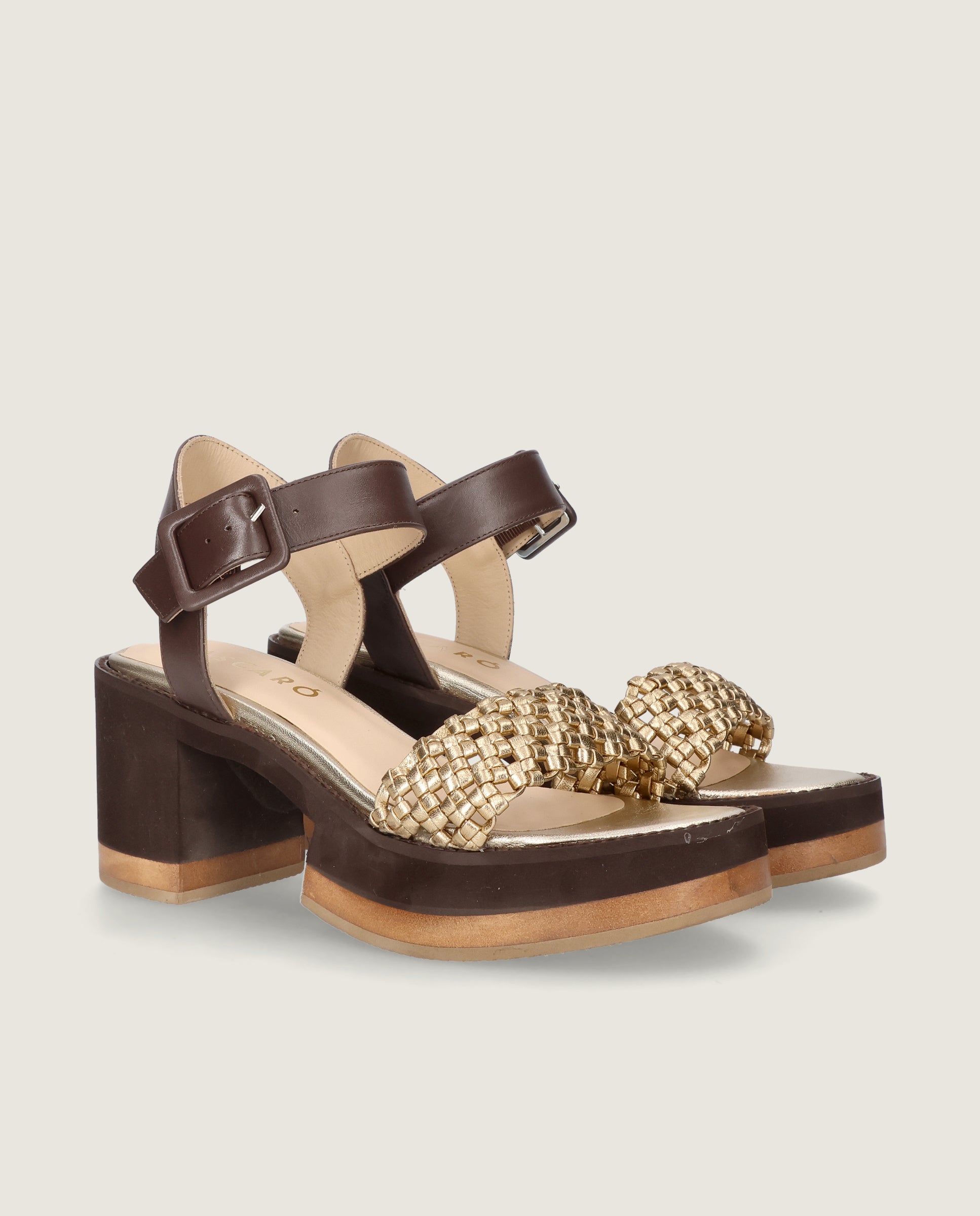 Imagen de Sandalias Corfu Dorados Pieles metalizadas por Mascaro