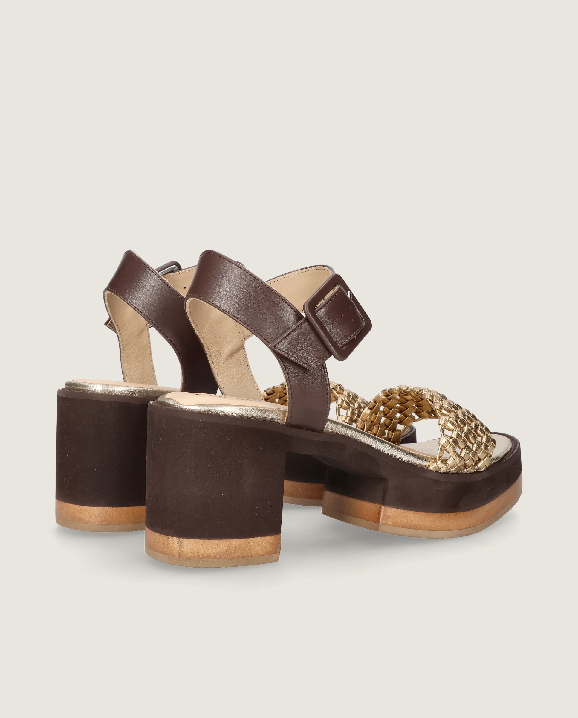 Sandalias Corfu Dorados Pieles metalizadas