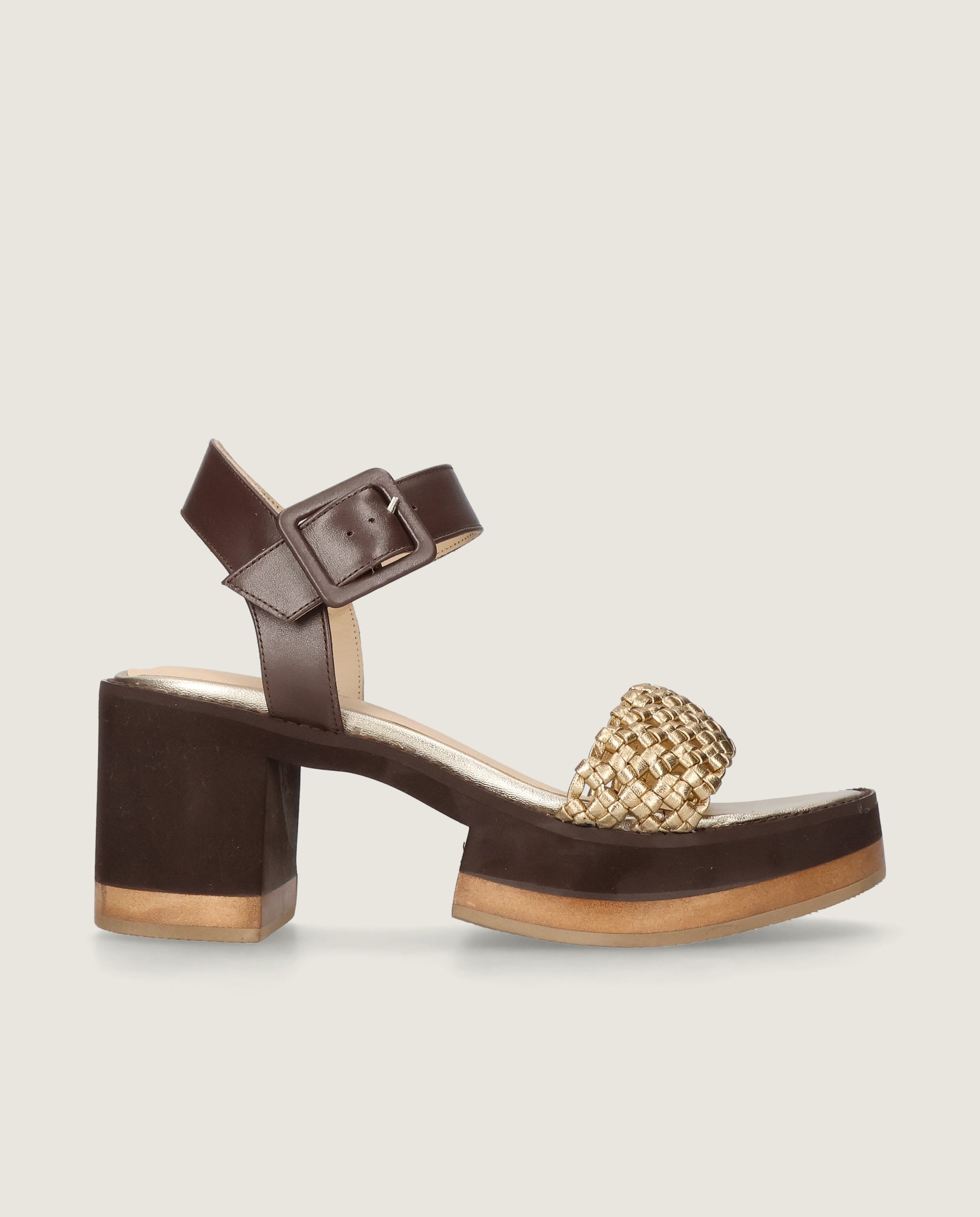 Sandalias Corfu Dorados Pieles metalizadas