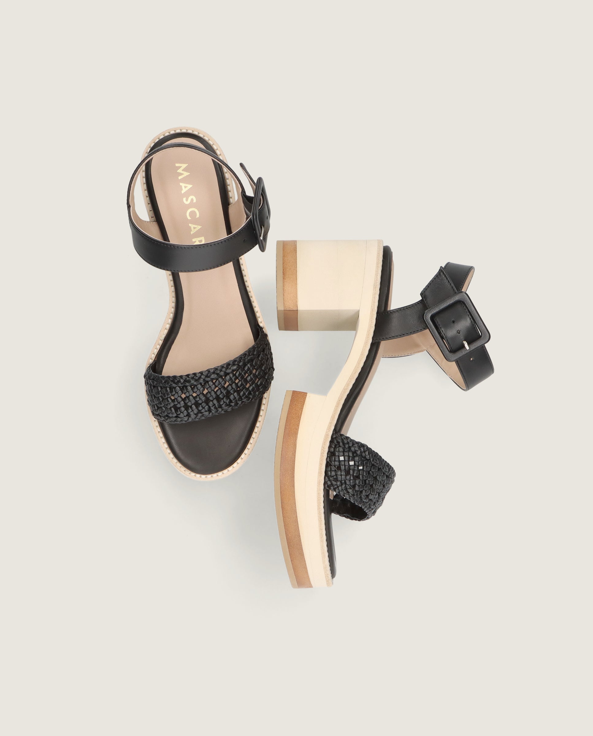 Sandalias Corfu Negros Piel