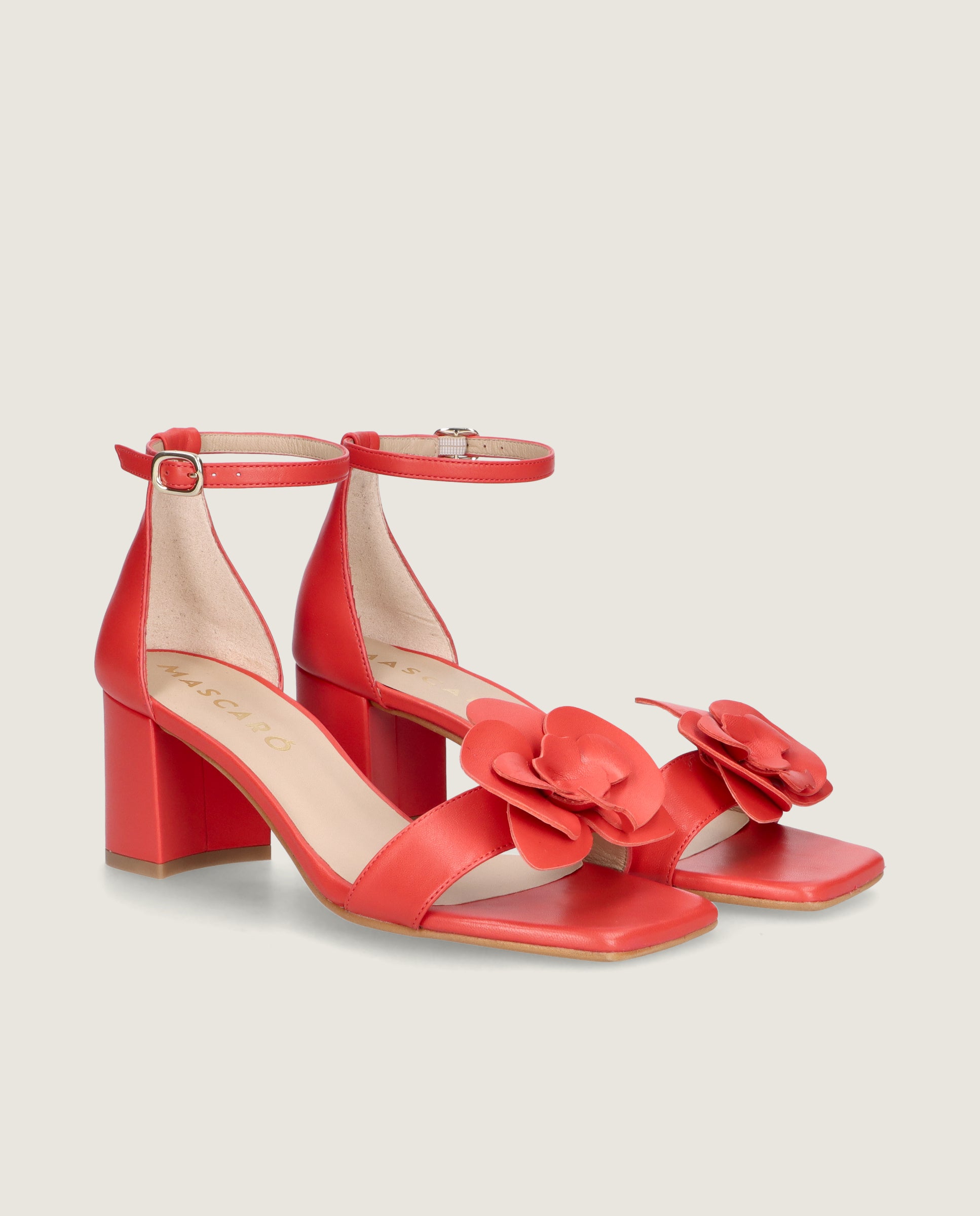 Sandalias Annie Rojos Piel