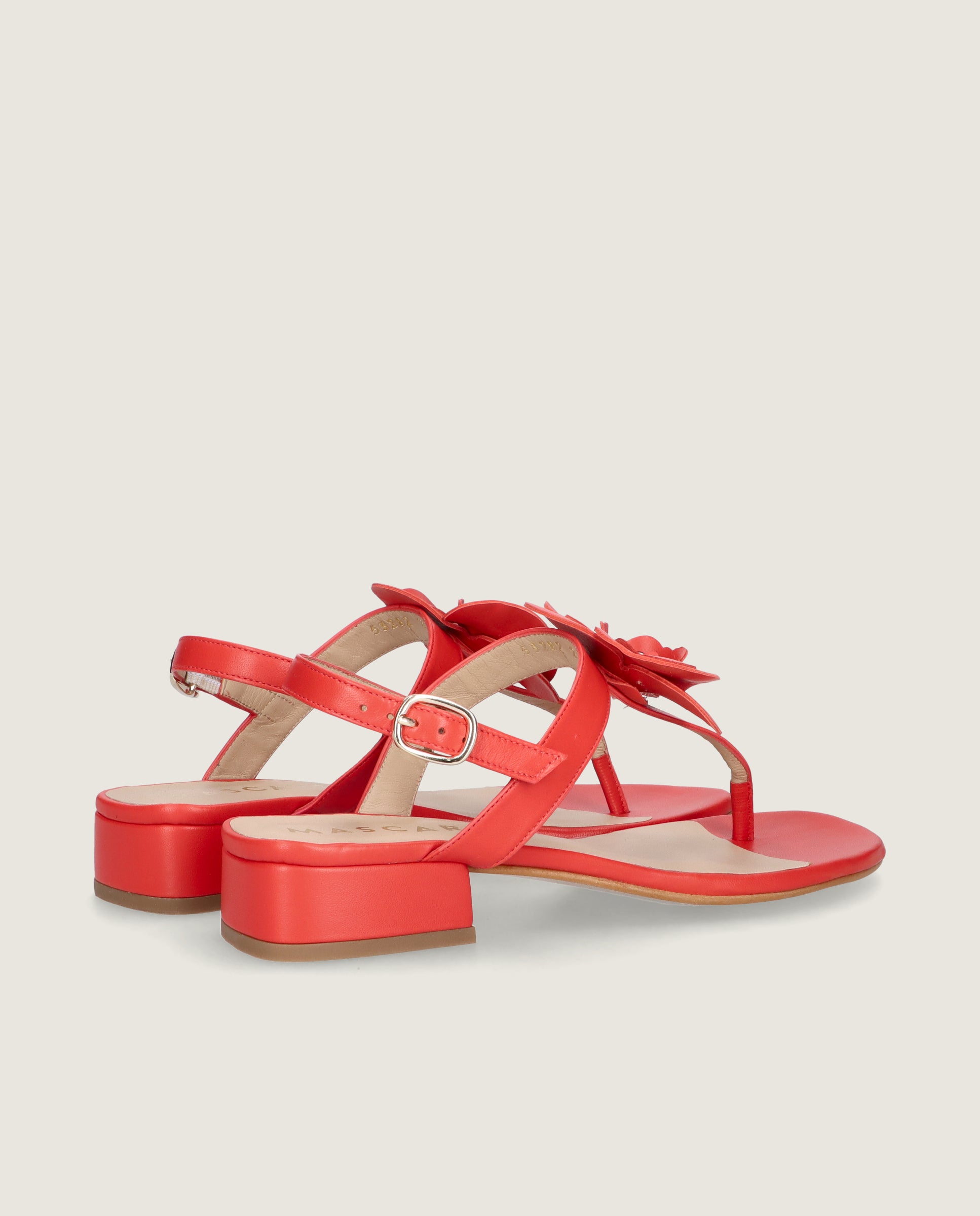 Sandalias Amelie Rojos Piel