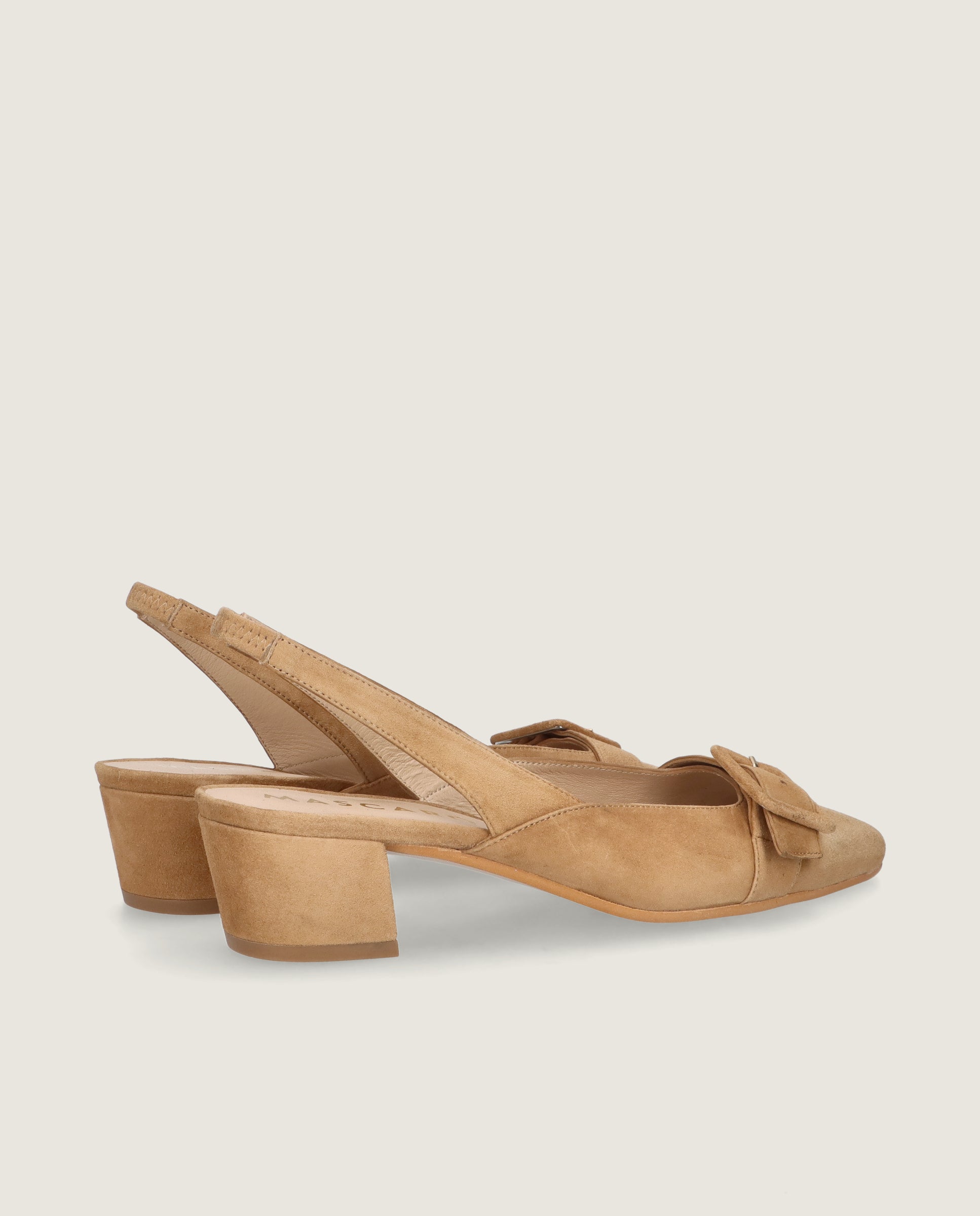 Greta pump in tan suede
