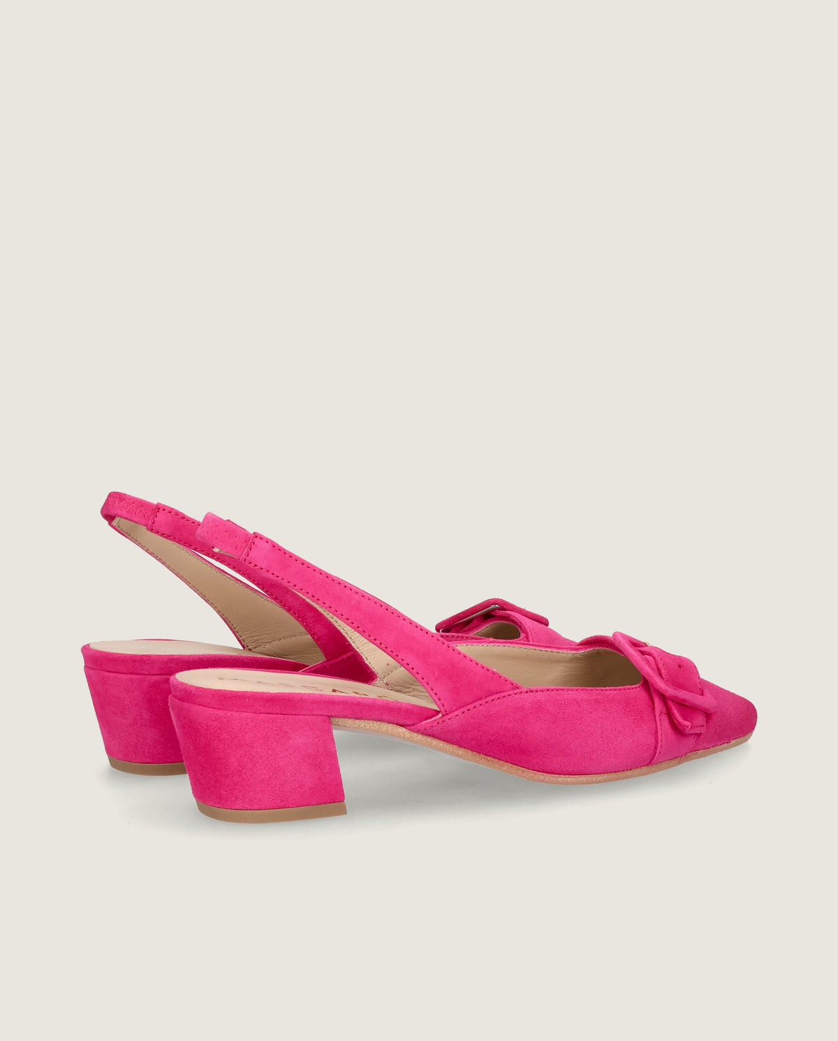 Greta slingback pump in hot pink suede