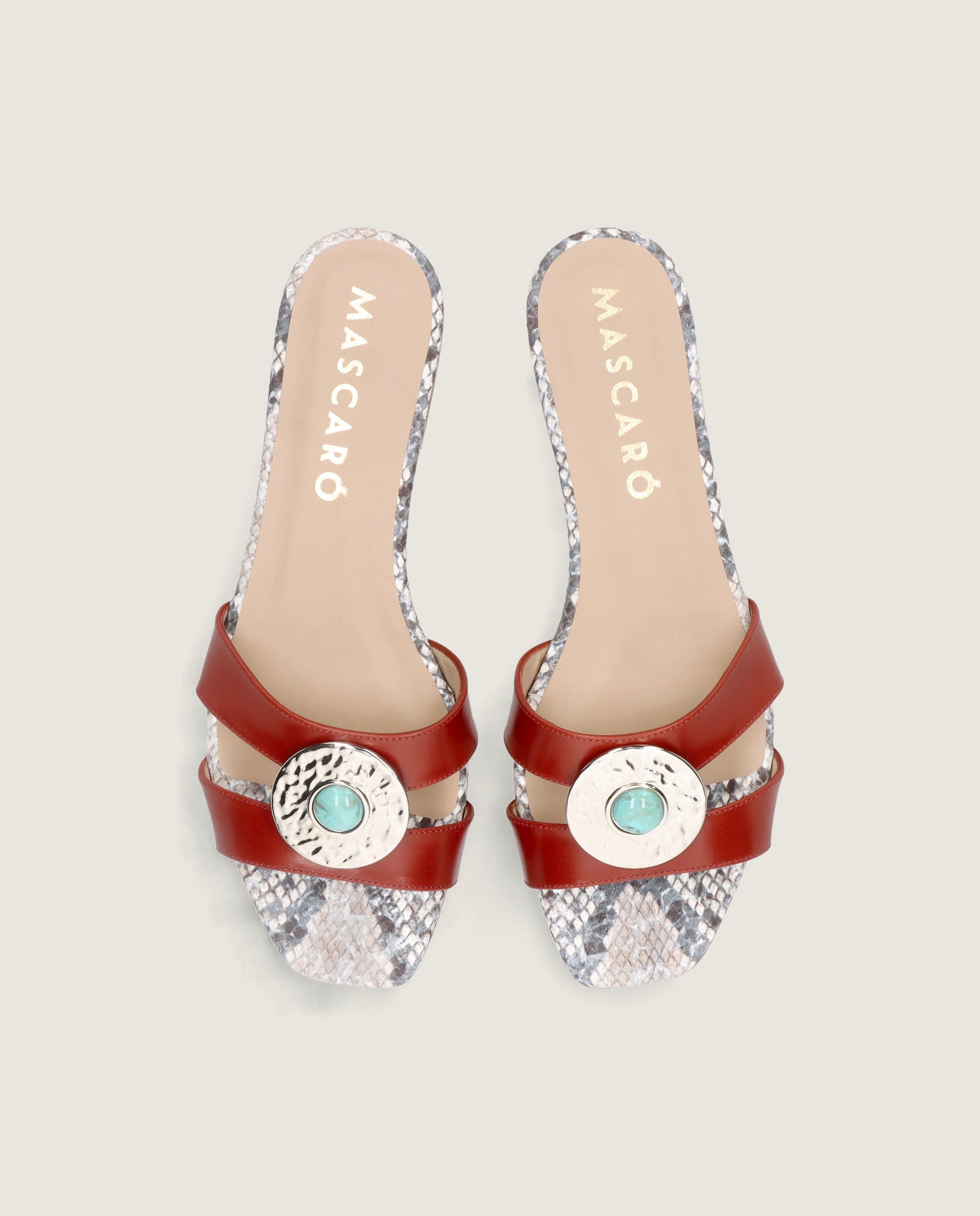 Vista alternativa de Sandalias Isla Rojos Piel por Mascaro