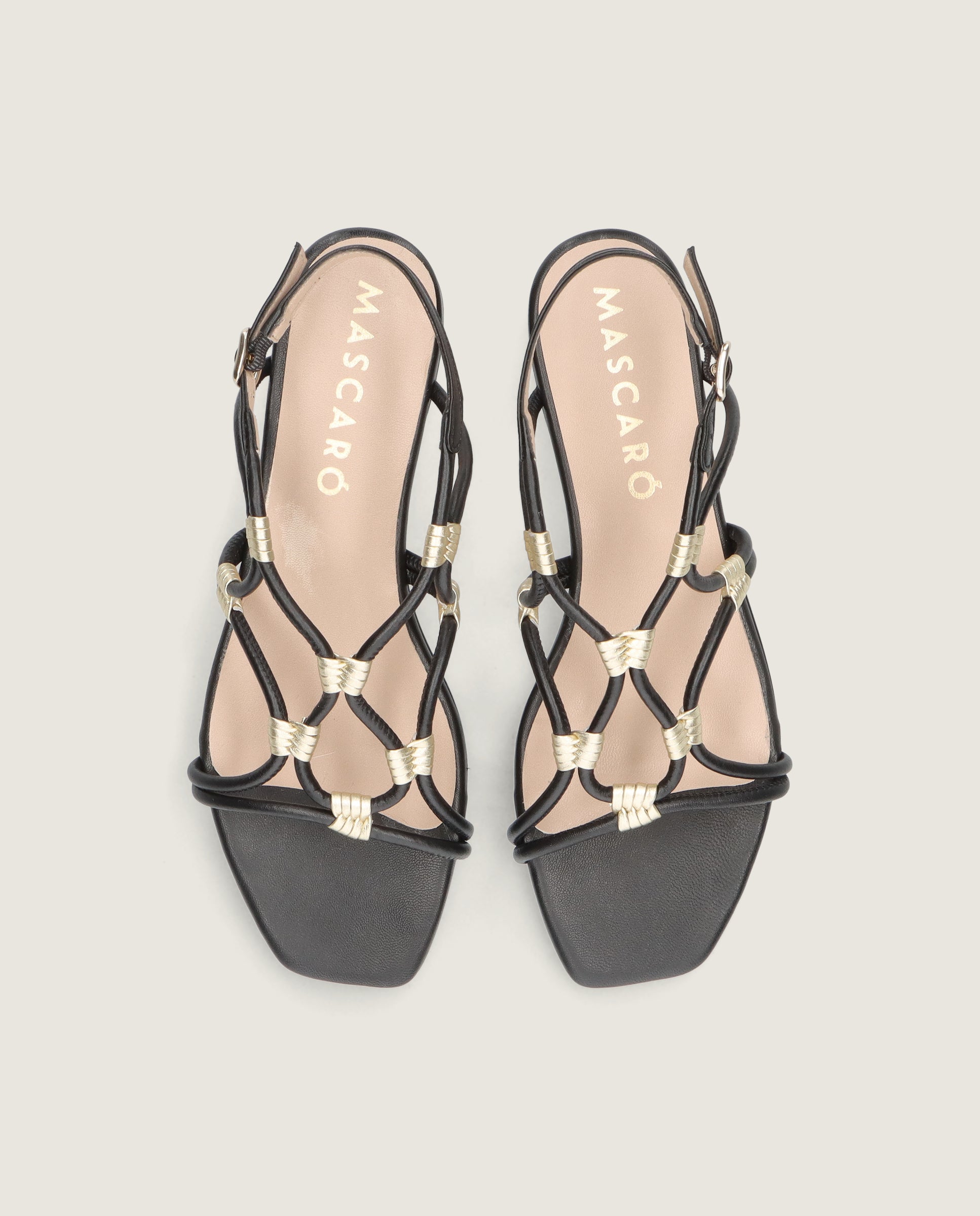 Sandalias Eva Negros Piel