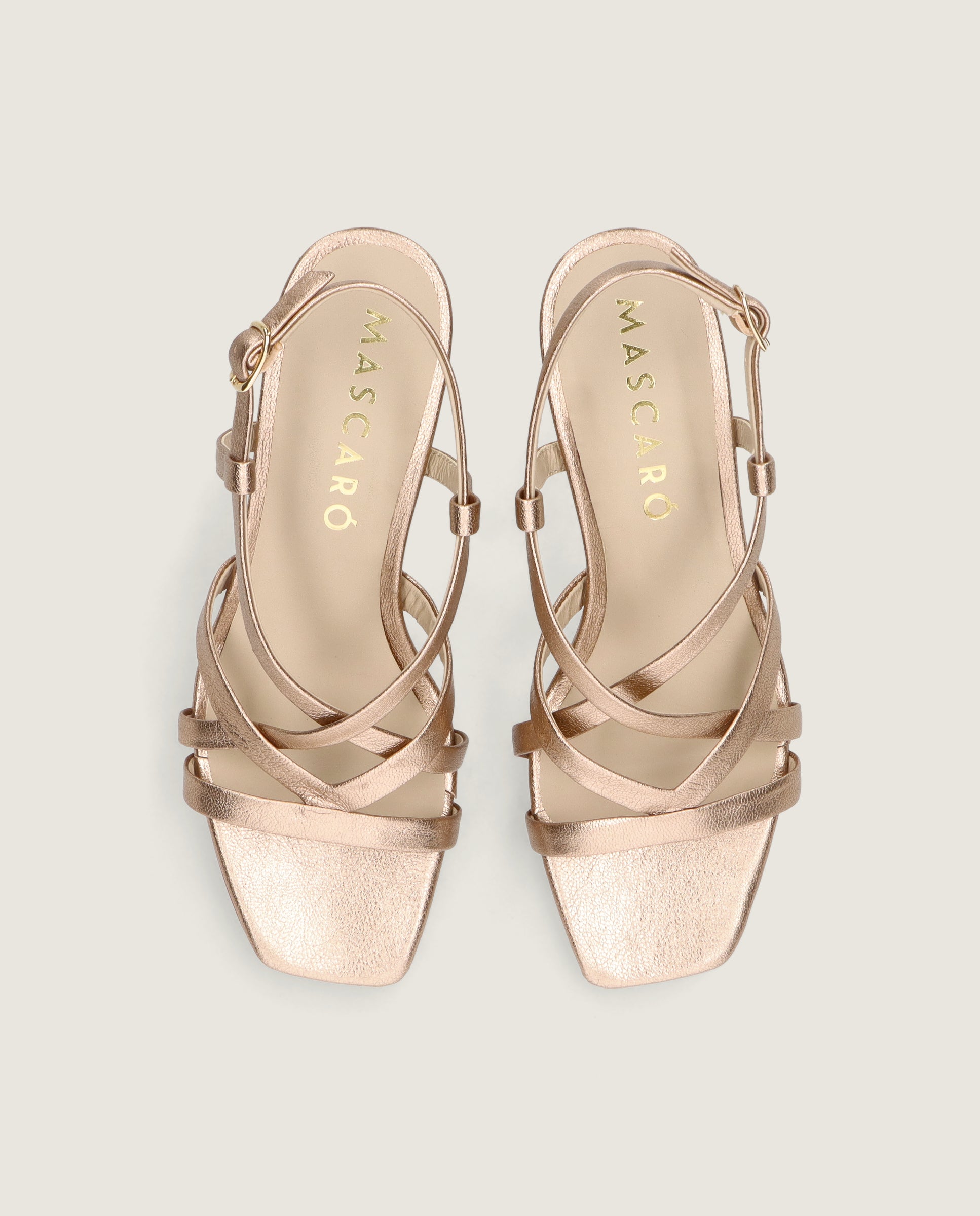 Sandalias Mandy Dorados Pieles metalizadas