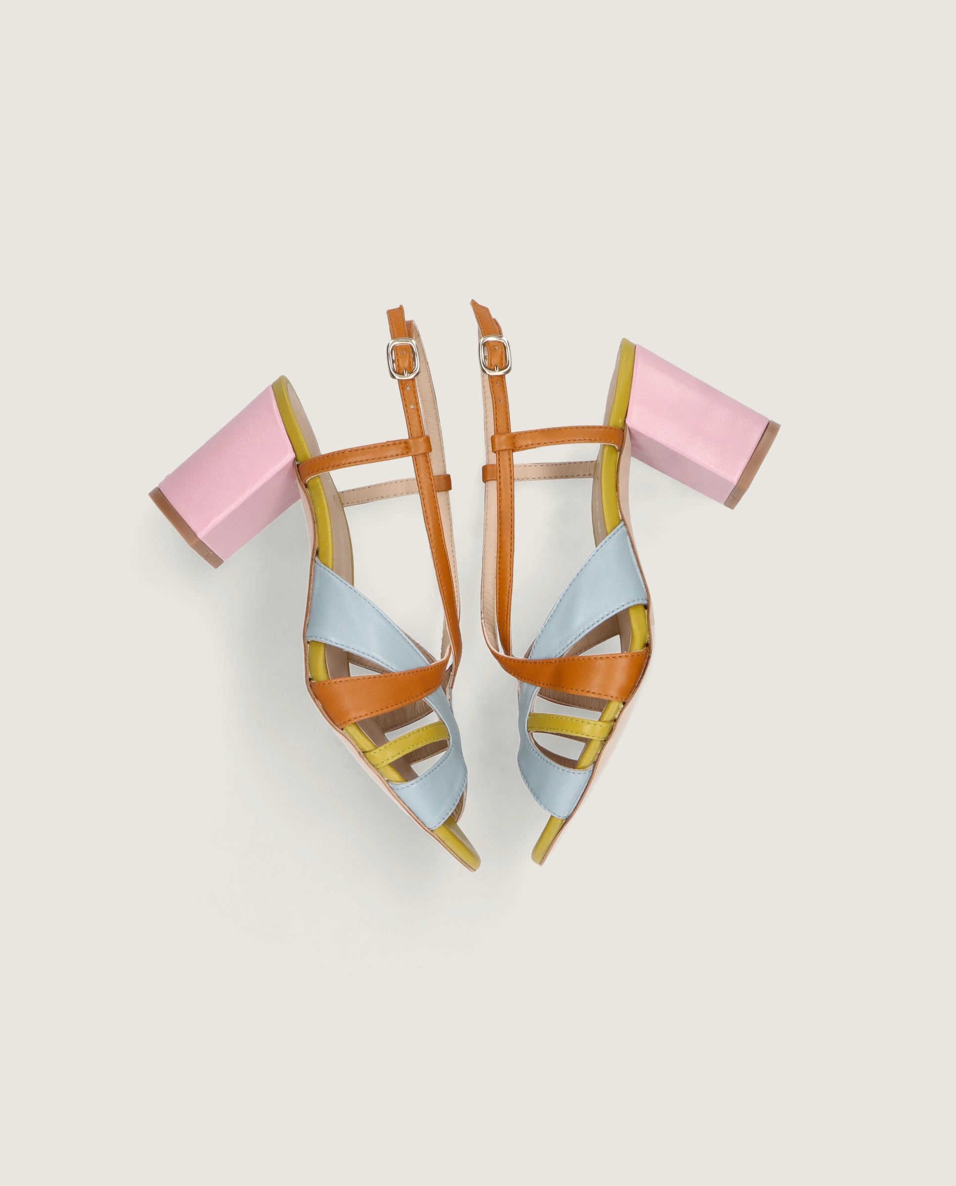 Sandalias Thais Multicolores Piel