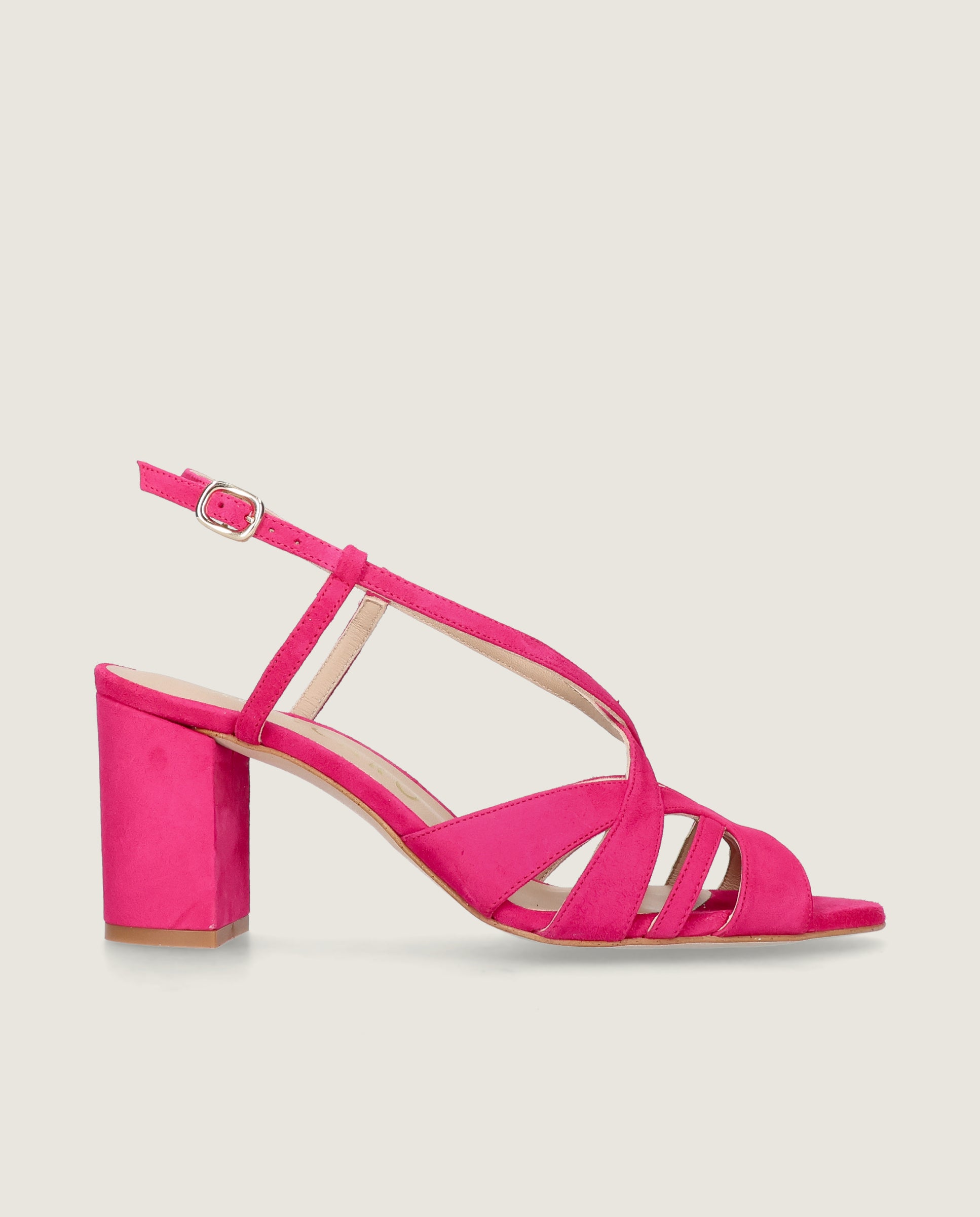 Thais Sandal in hot pink suede