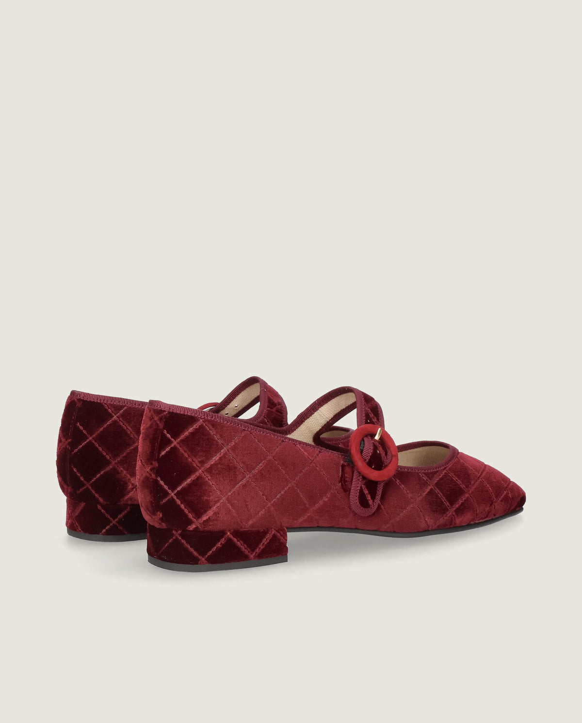 Mayra ballerina in dark red velvet