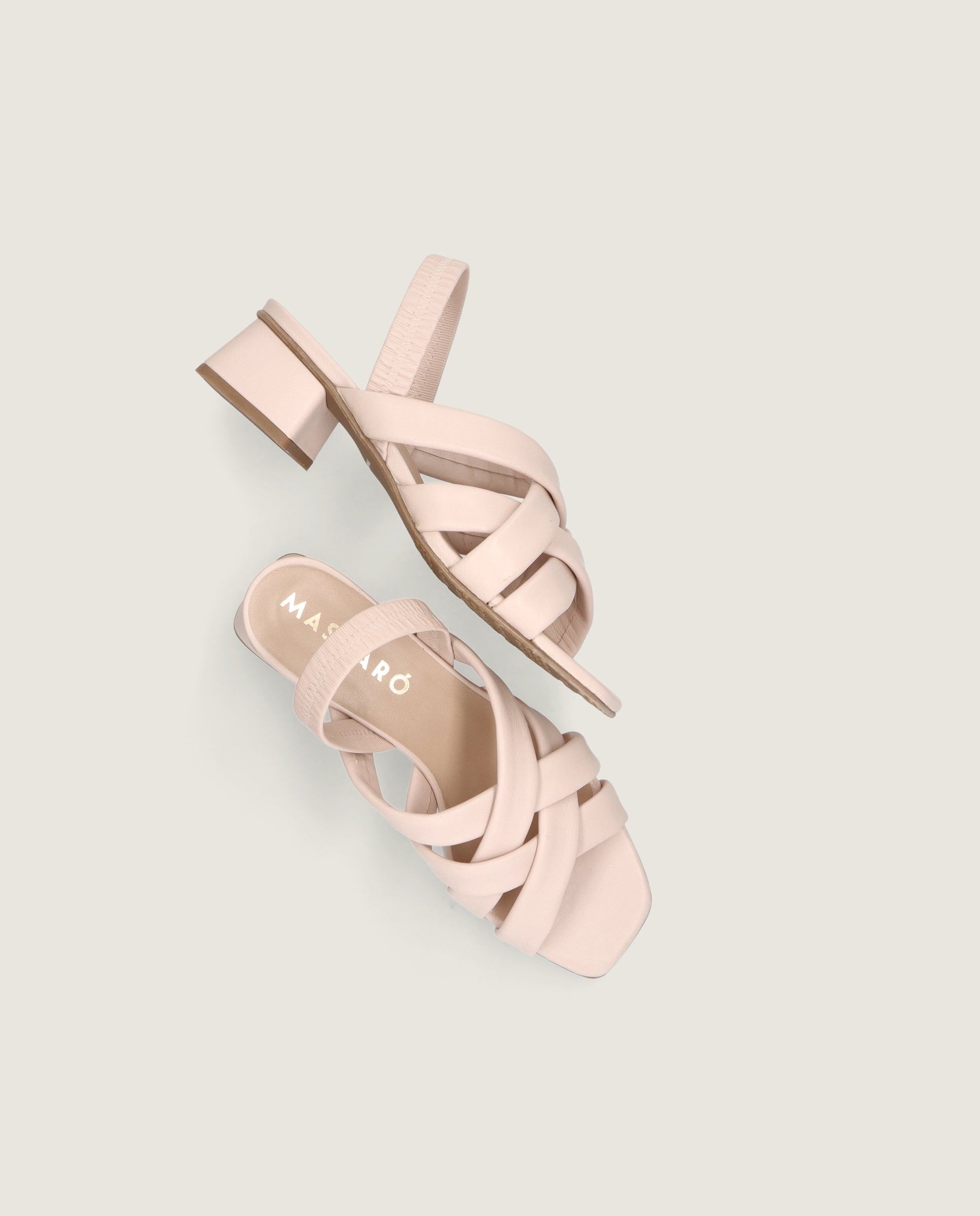 Cannes Sandal in makeup pink leather