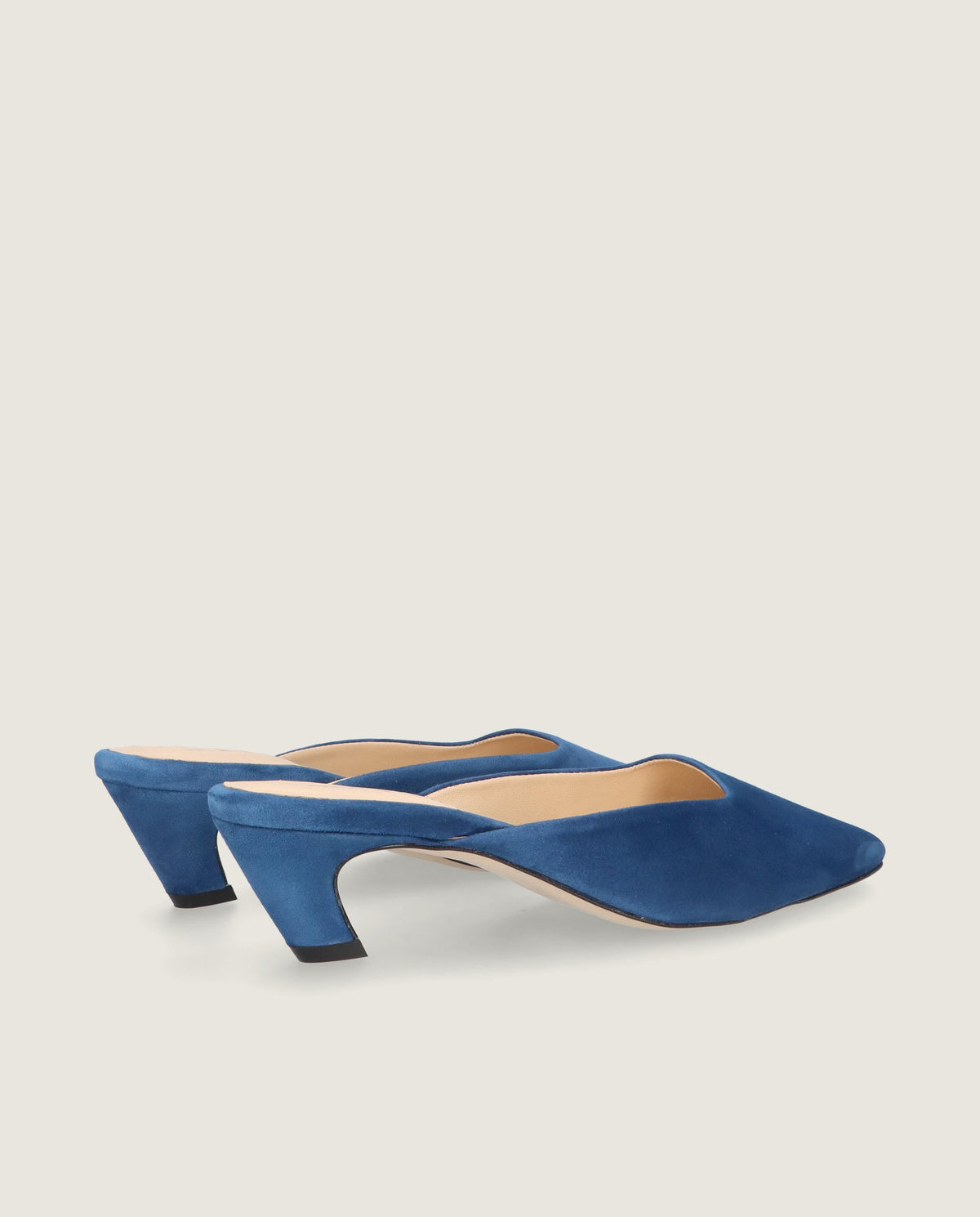 Mules Astin Daim Bleu