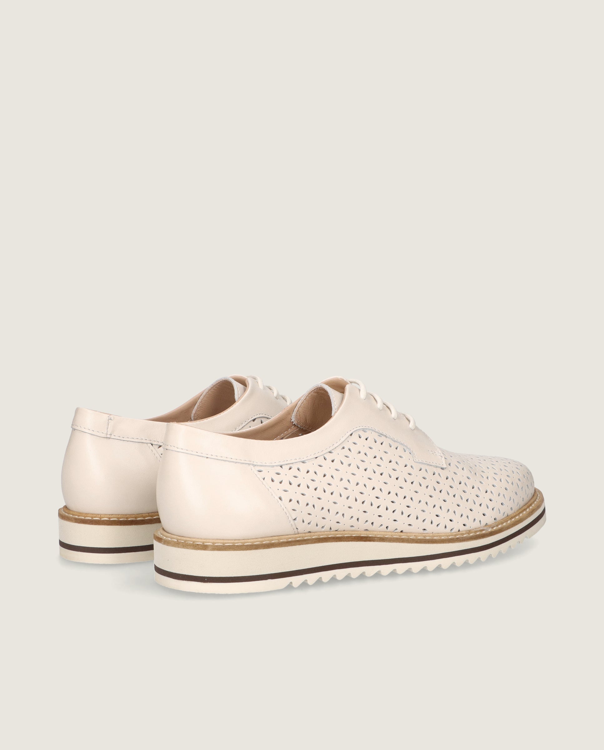 Zapatos Acordonados Violette Blancos Piel