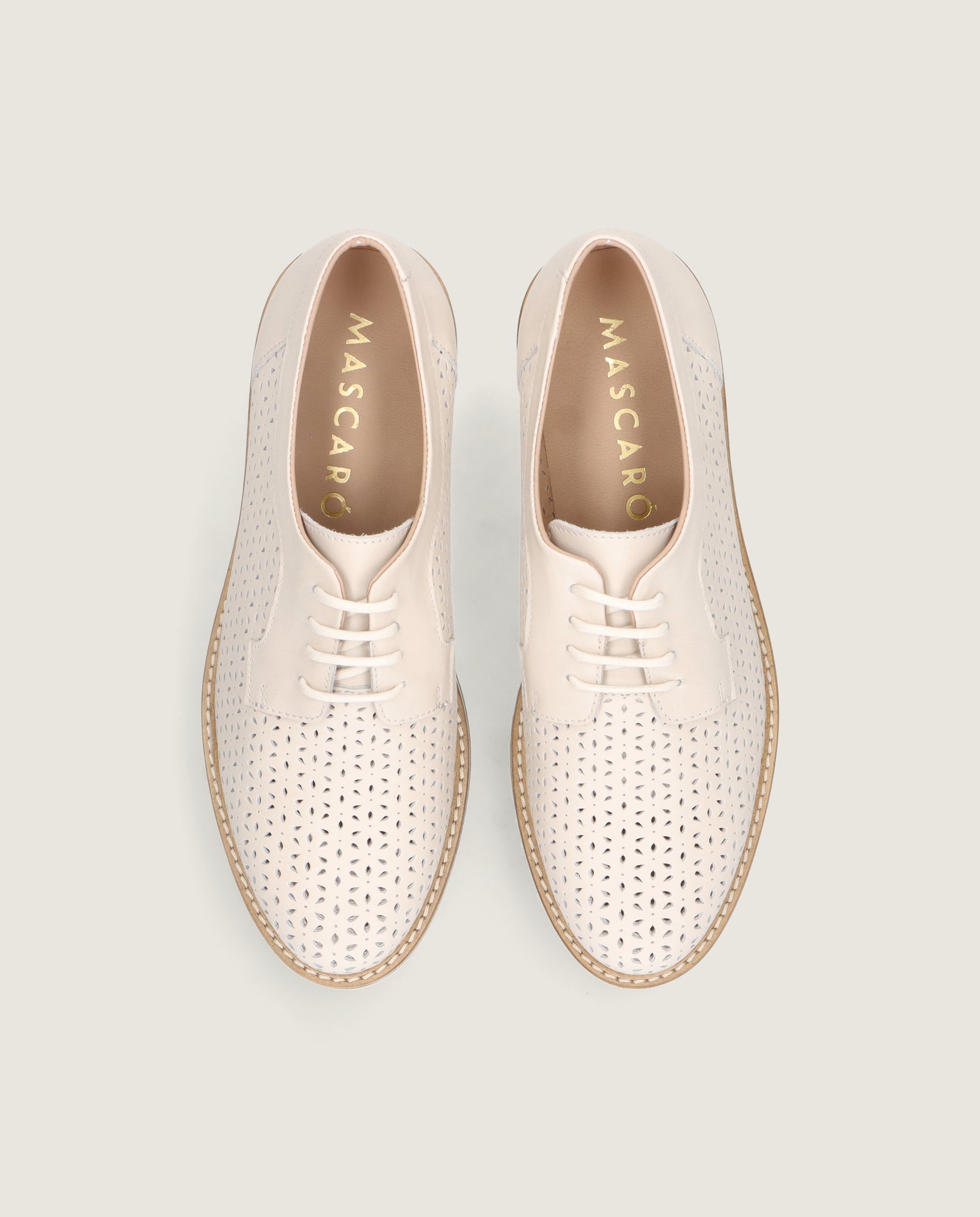 Zapatos Acordonados Violette Blancos Piel