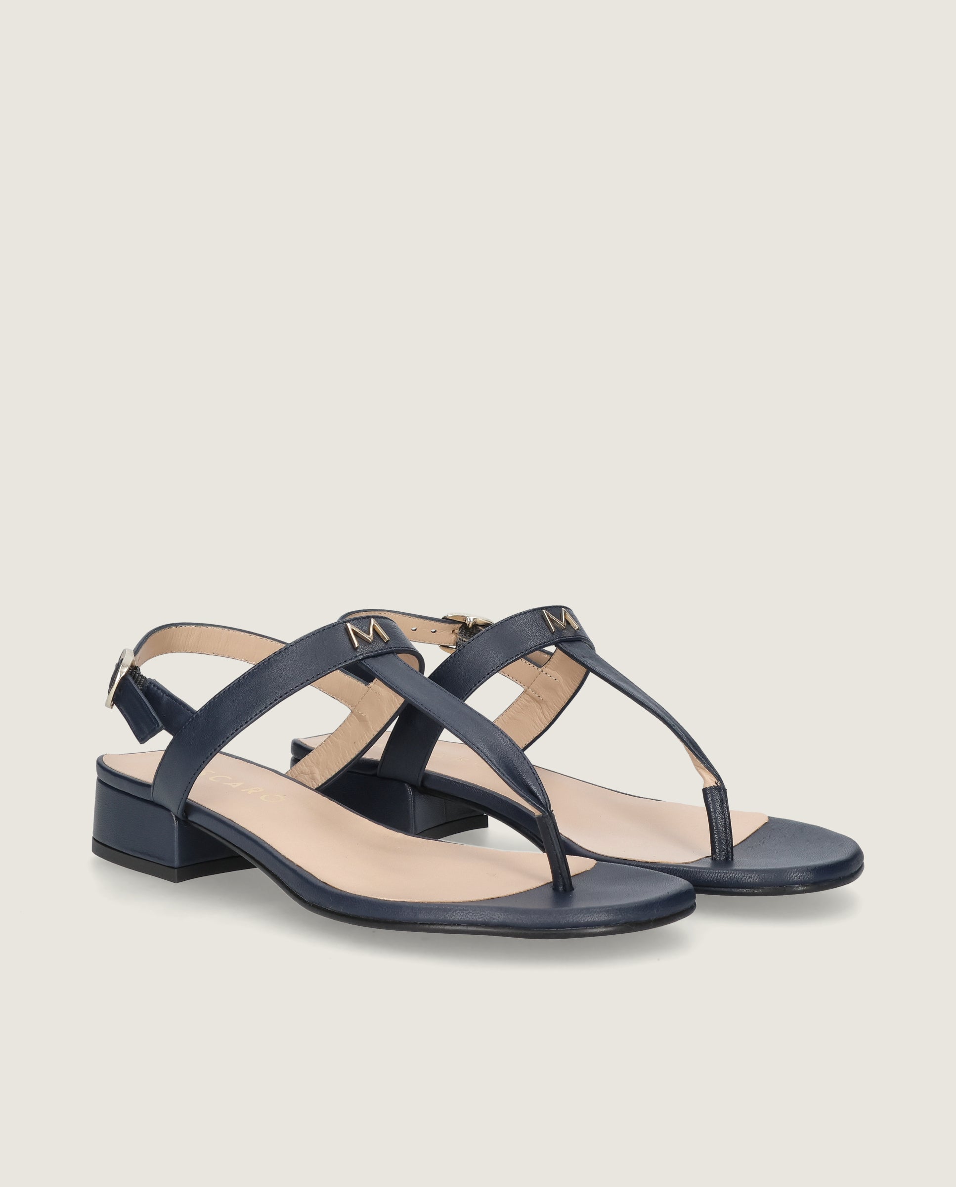 Imagen de Sandalias Amelie Azules Piel por Mascaro