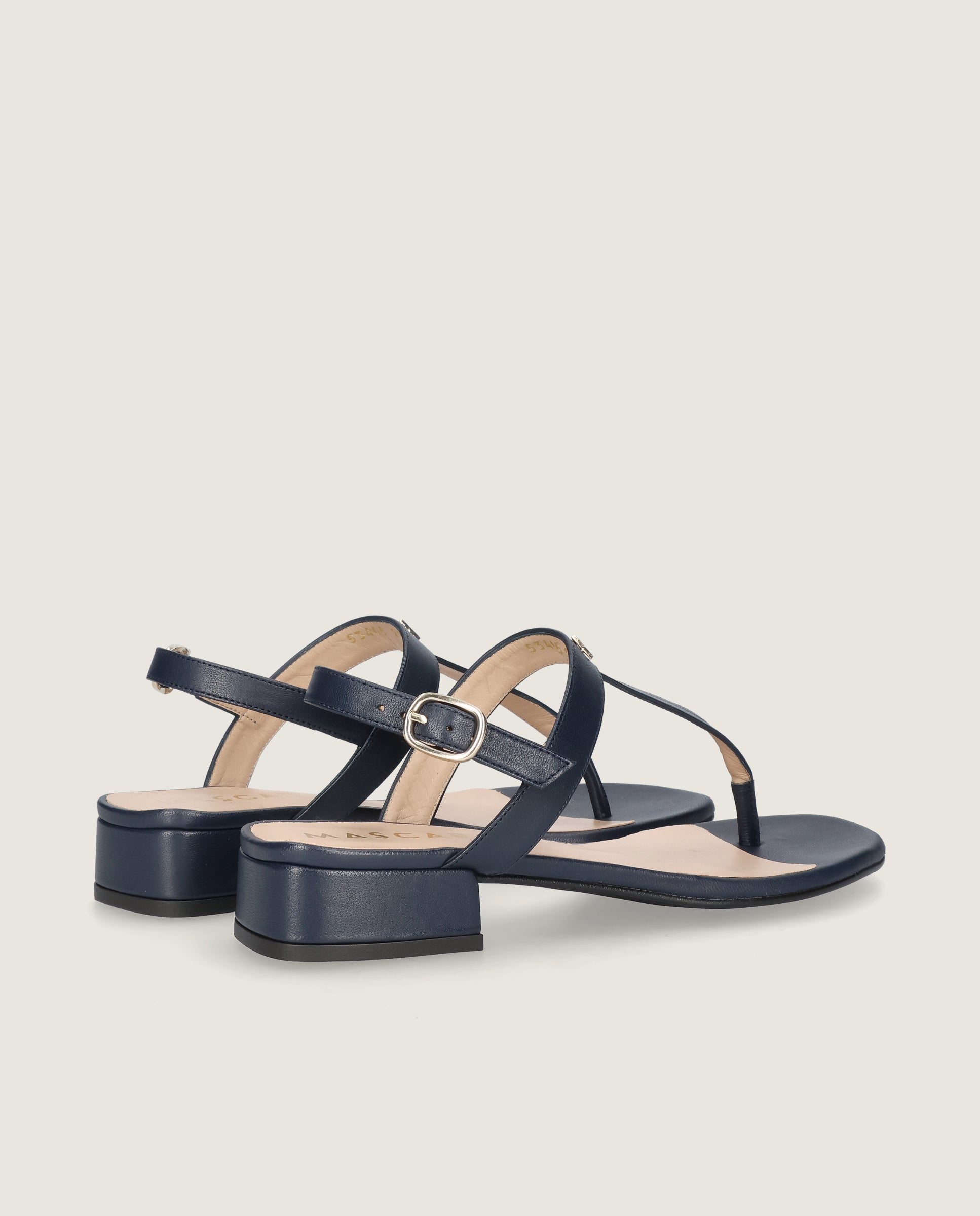 Sandalias Amelie Azules Piel