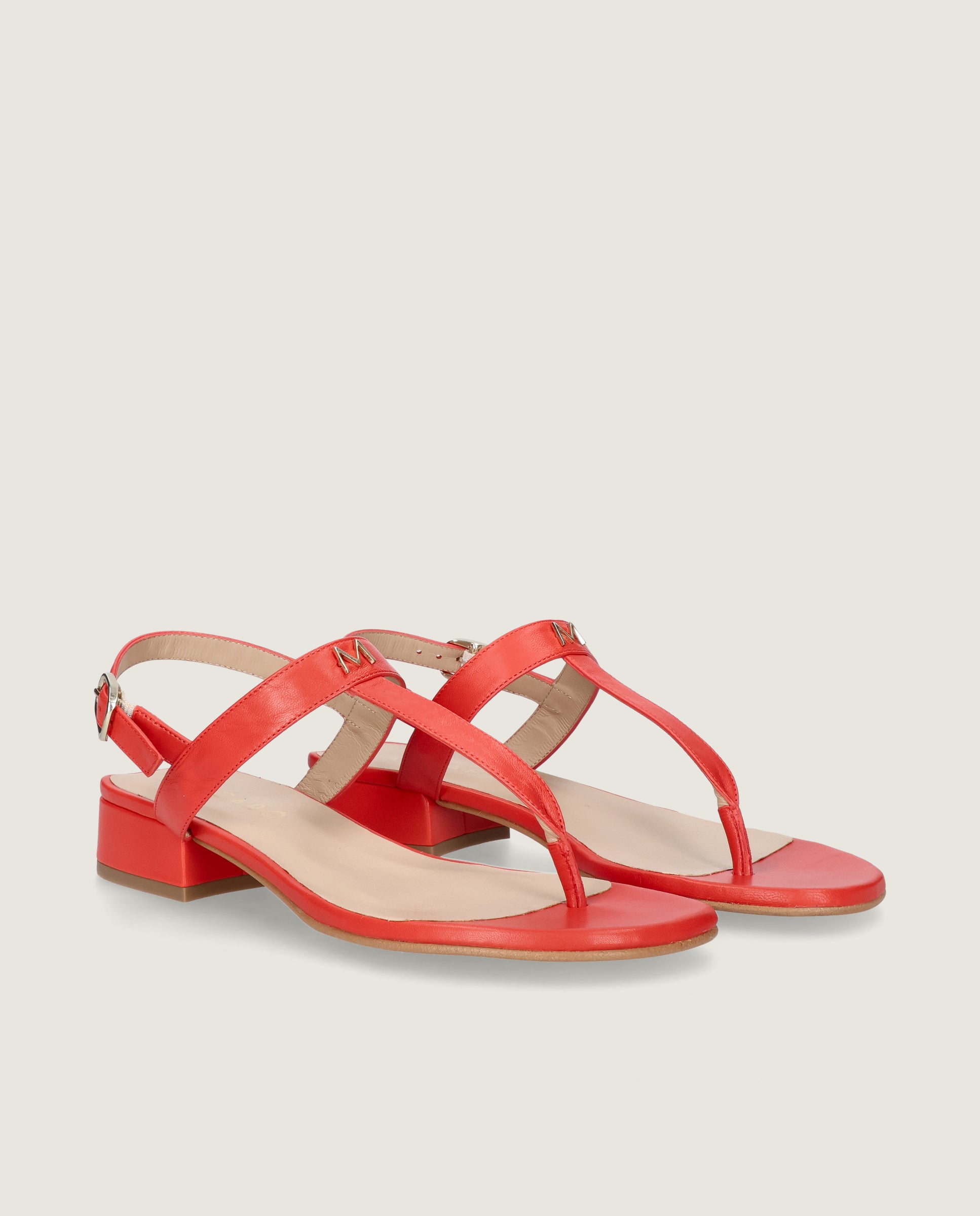 Imagen de Sandalias Amelie Rojos Piel por Mascaro