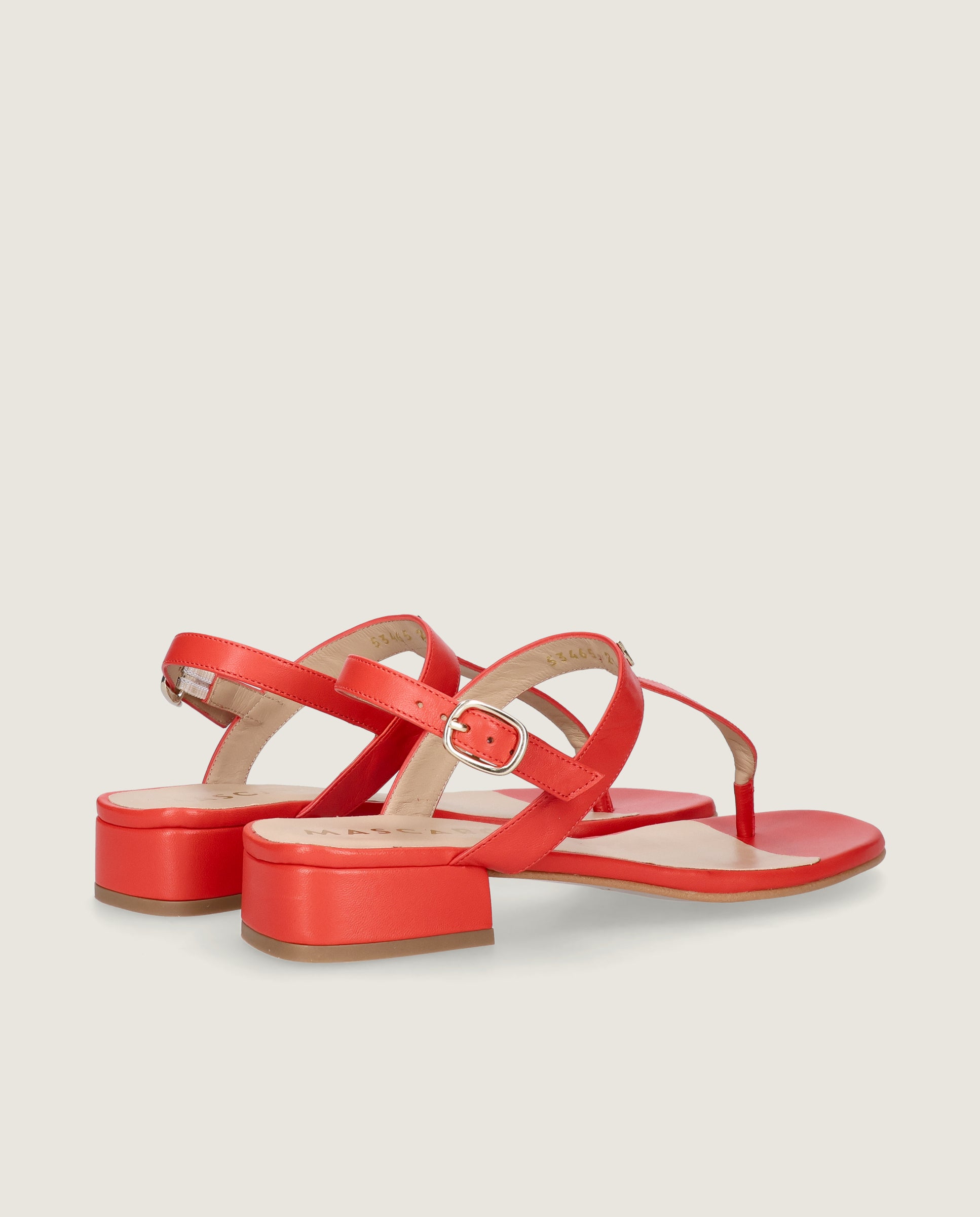 Amelie Sandal in red leather