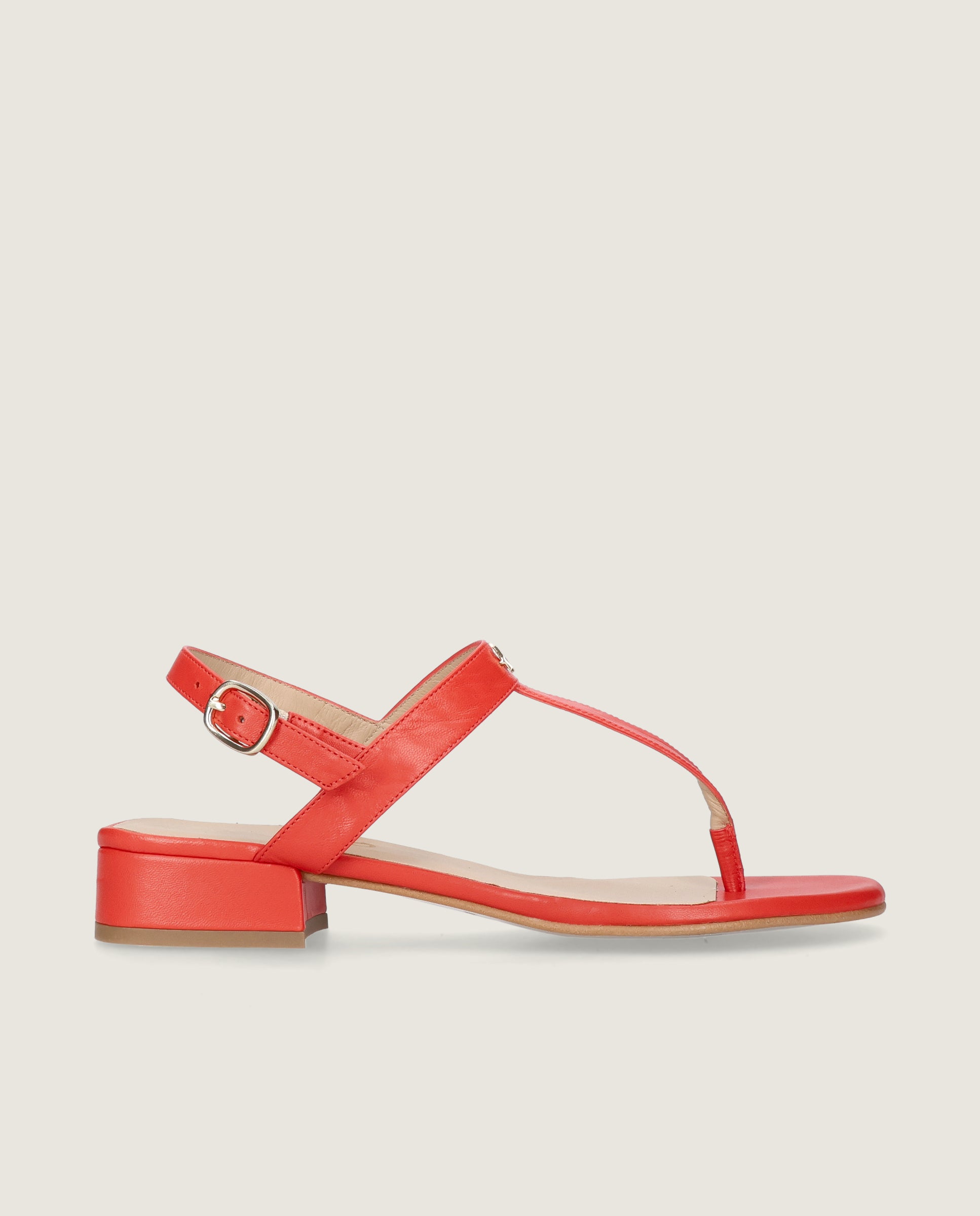 Amelie Sandal in red leather