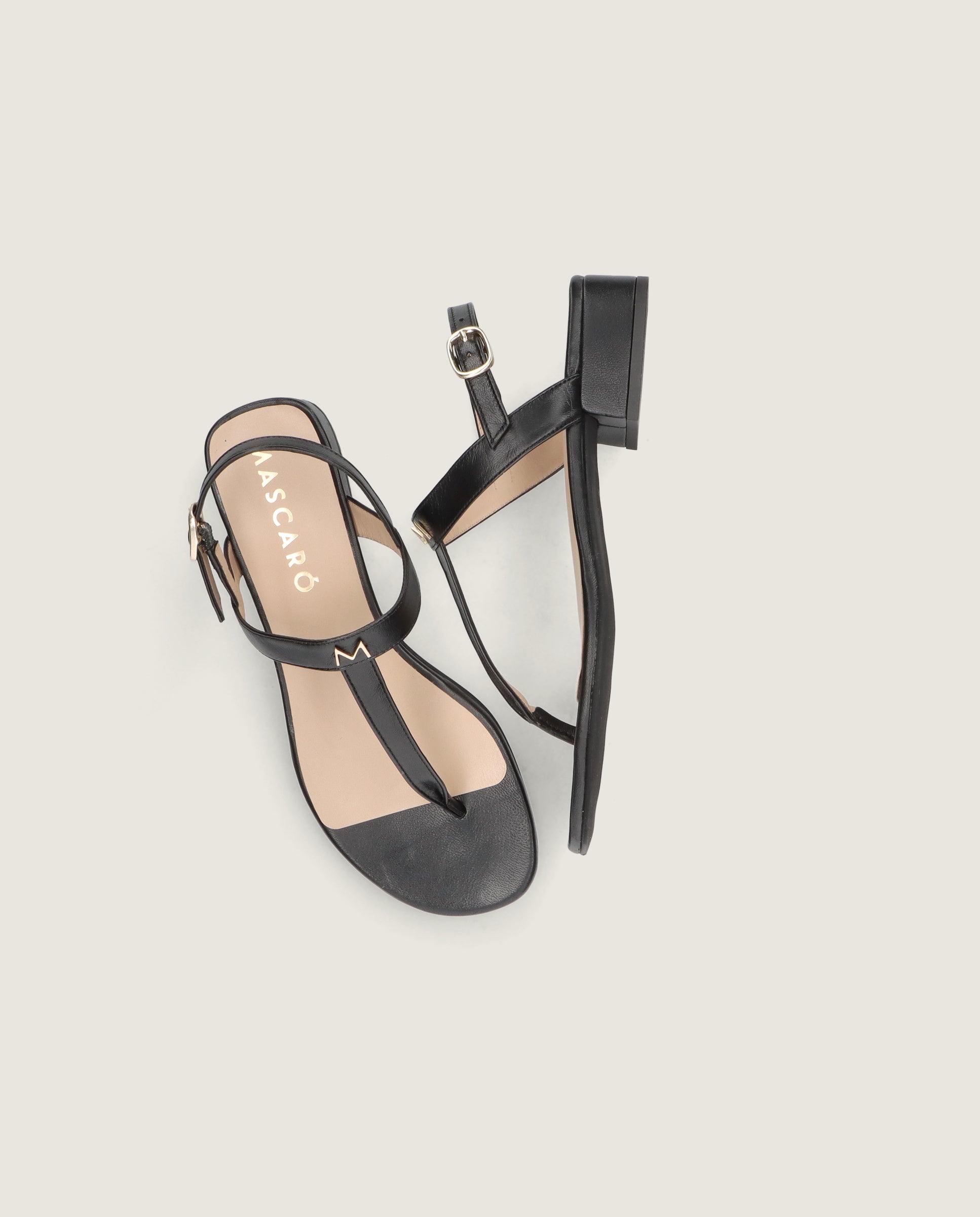 Sandalias Amelie Negros Piel
