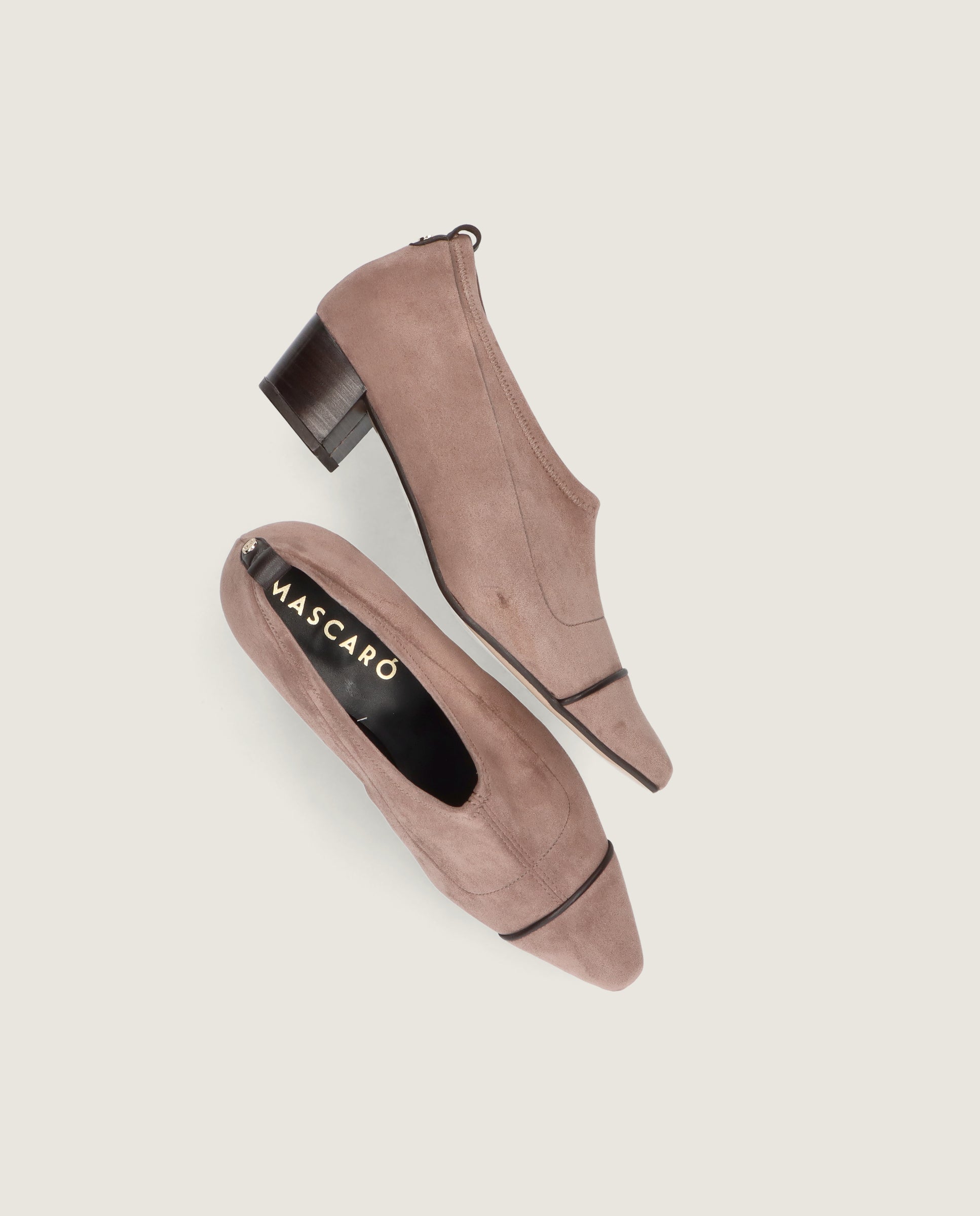 Zapatos Abotinados Greta Marrones Tejidos