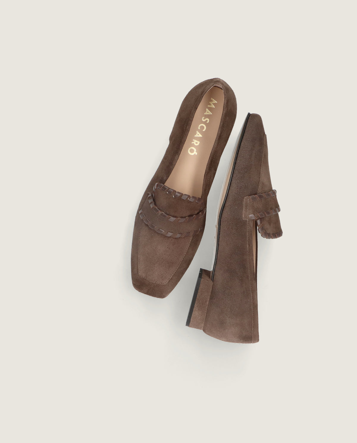 Mayra loafer in graubraunem wildleder