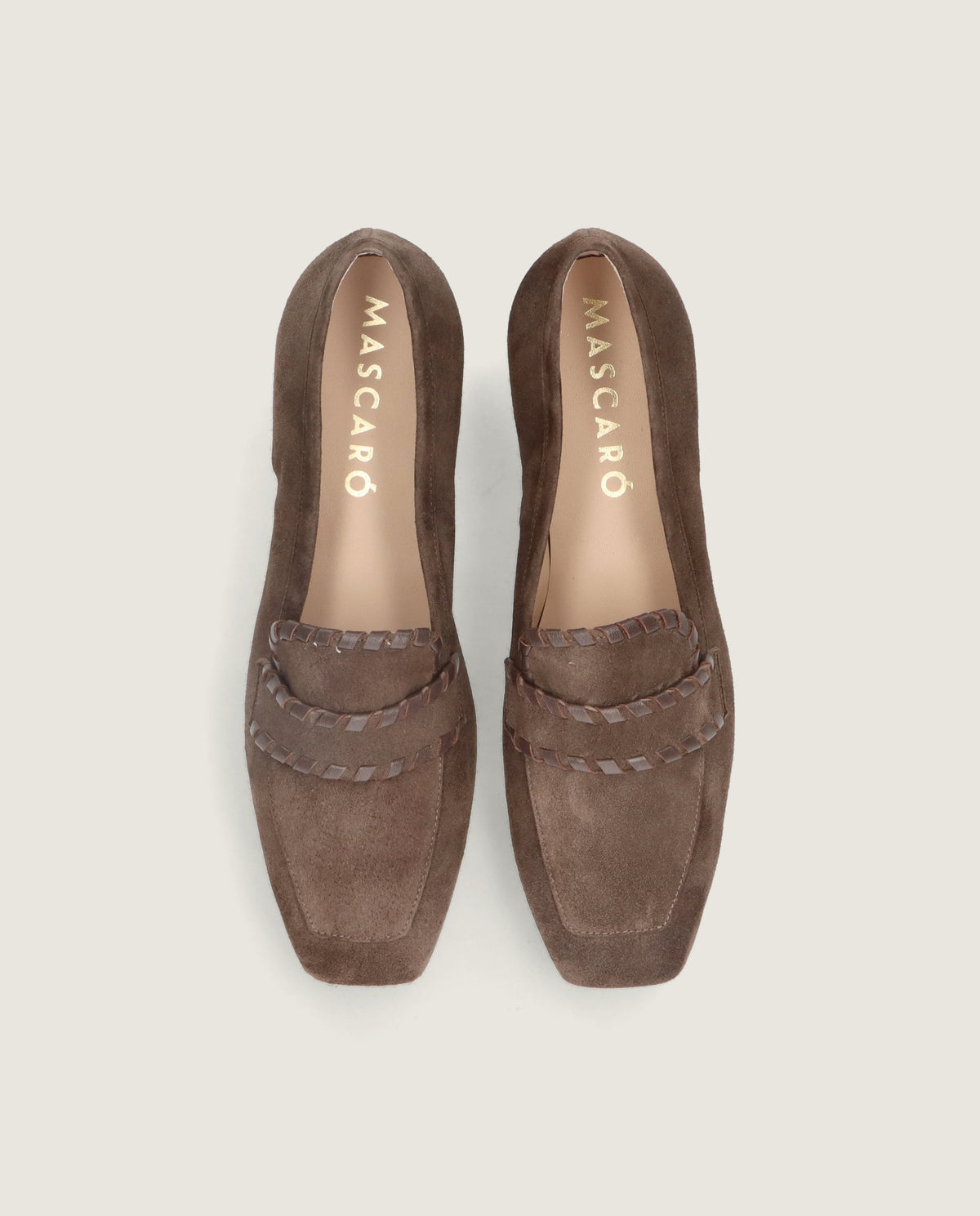 Vista alternativa de Loafers Mayra Grises Ante por Mascaro