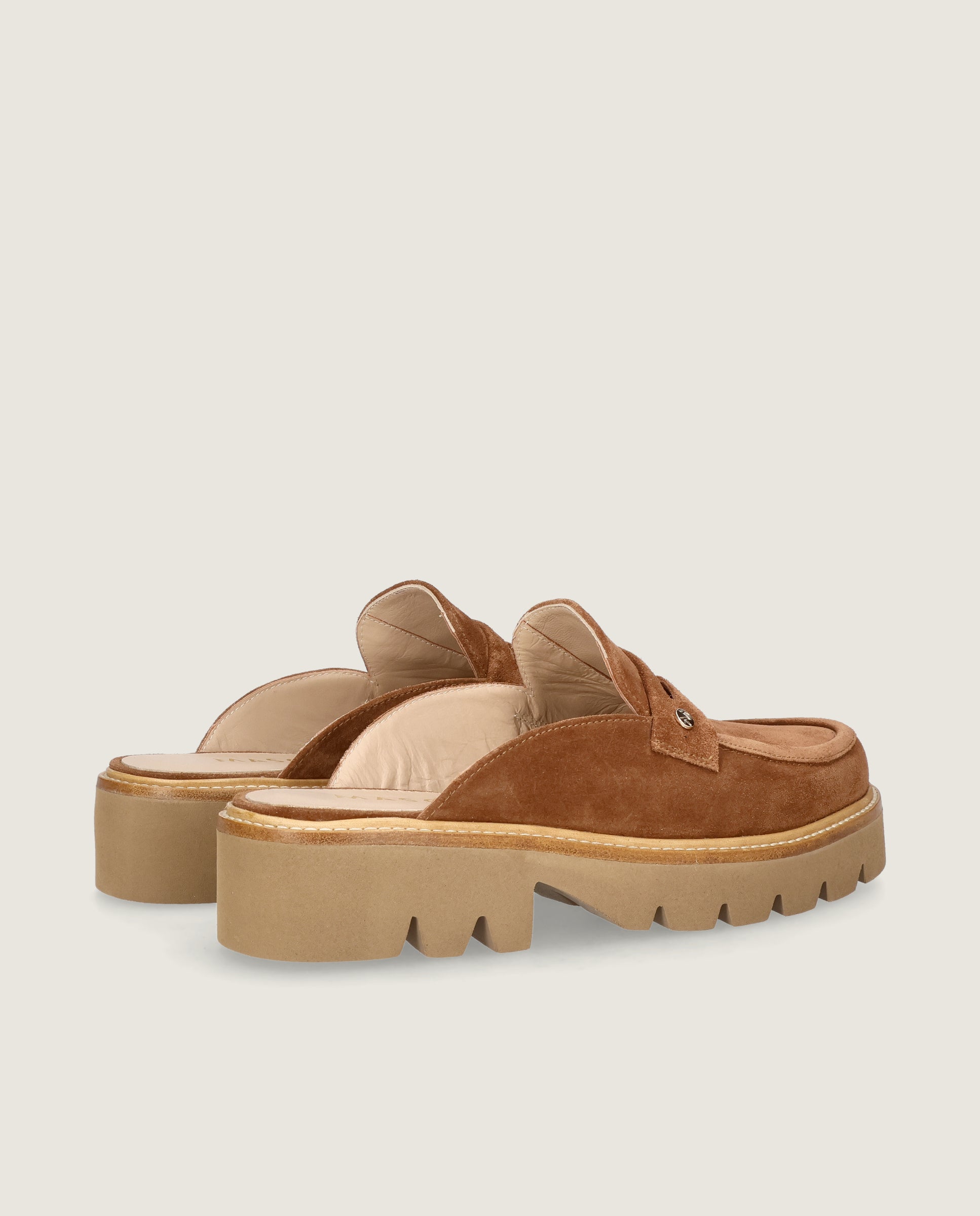 Mules Iris Marrones Ante