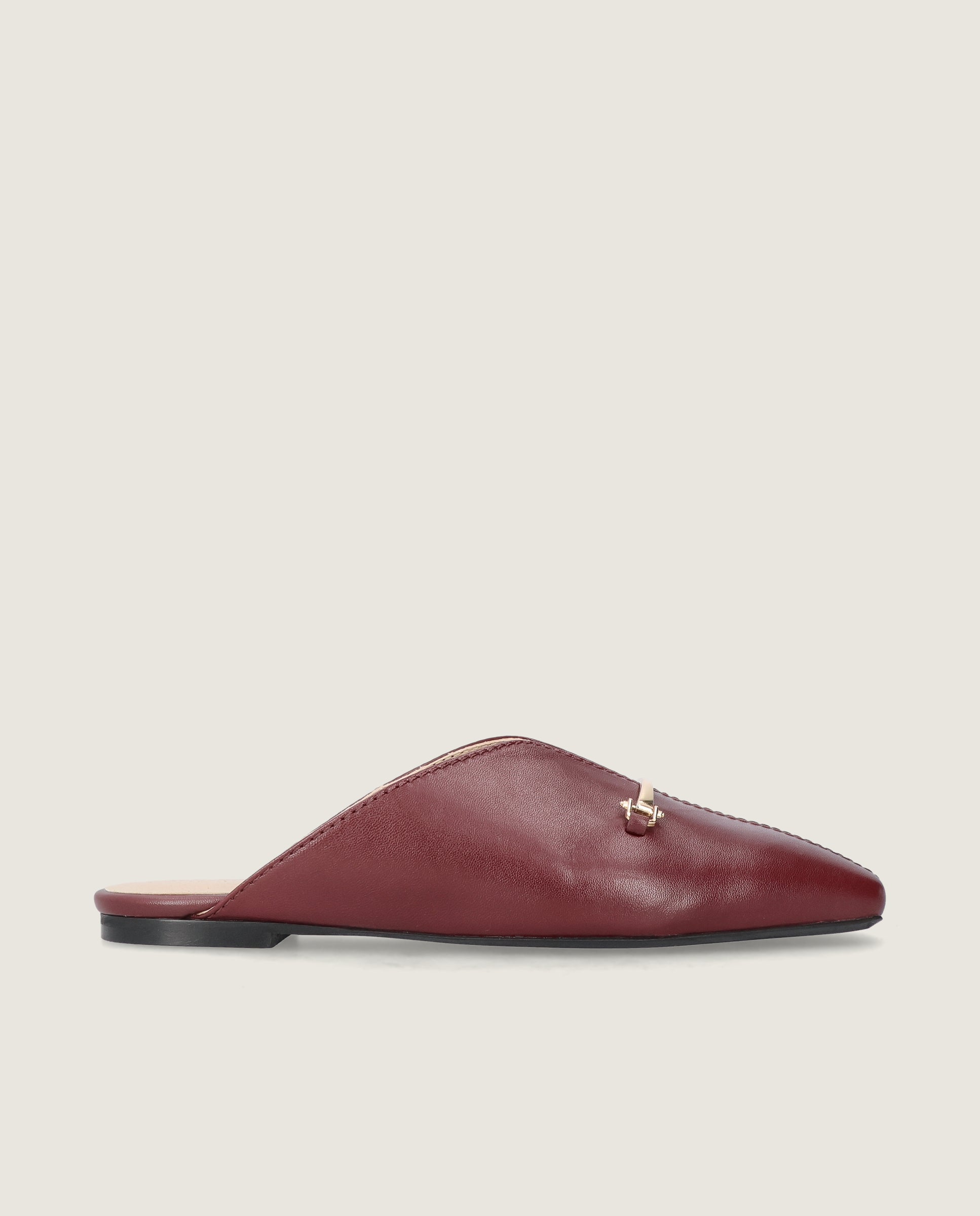 Mules Camille Rojos Piel