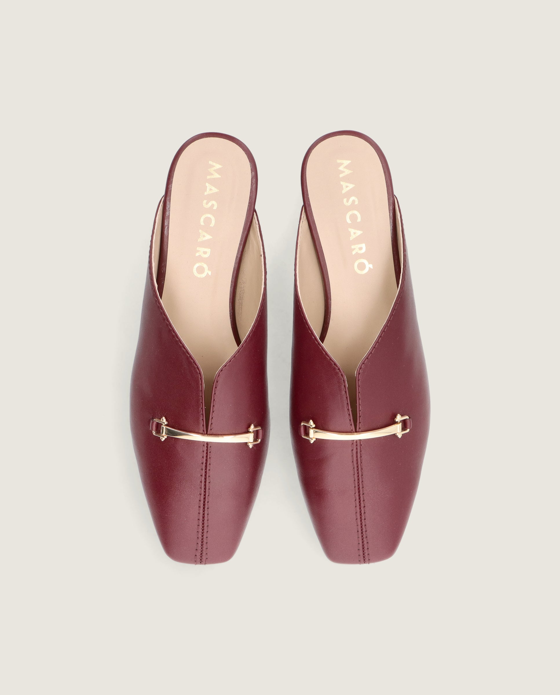 Mules Camille Rojos Piel