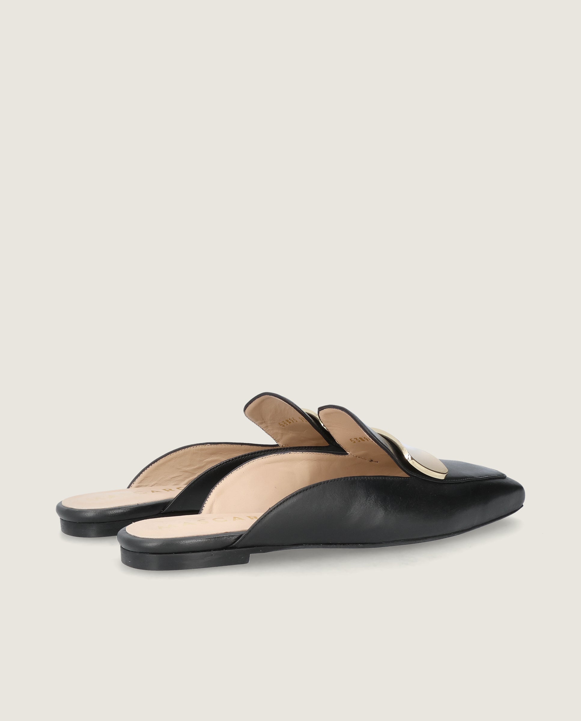 Mules Camille Negros Piel