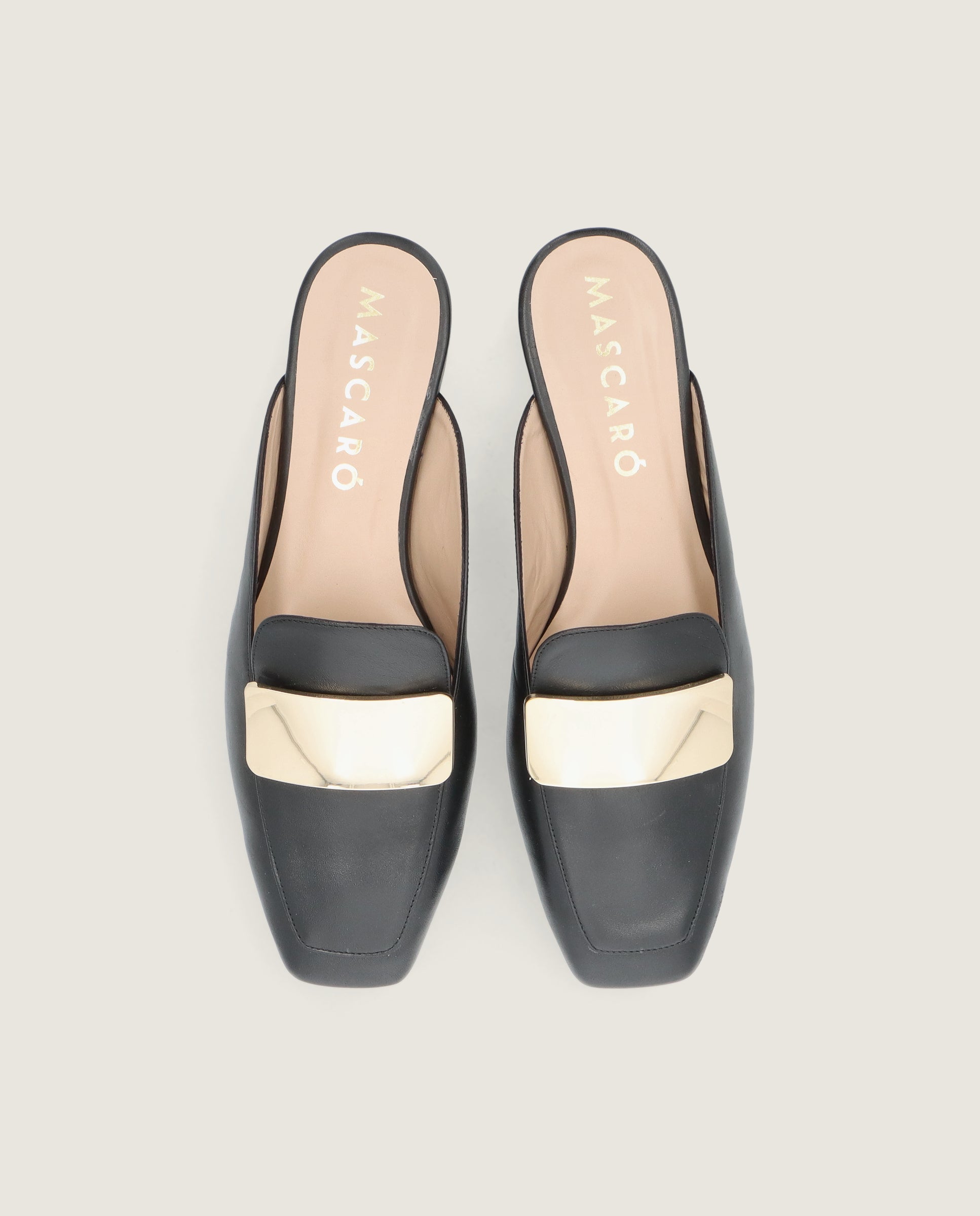 Mules Camille Negros Piel