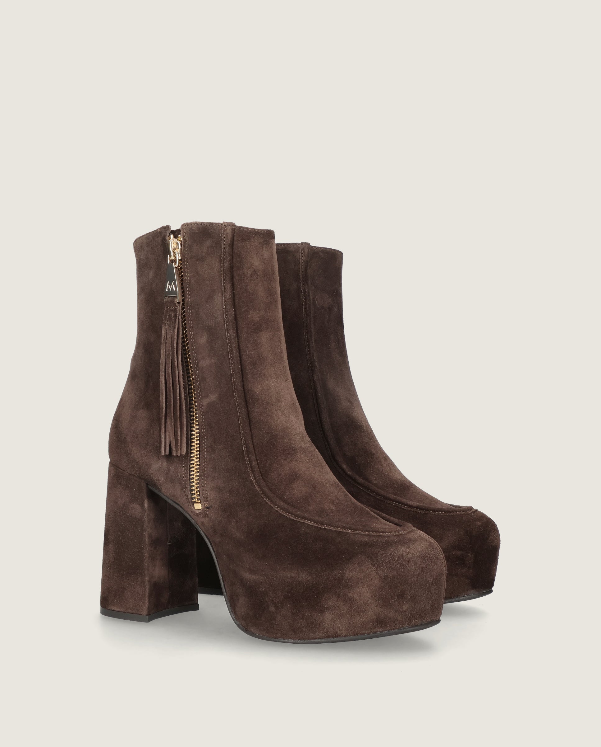 Botines Anna Marrones Ante
