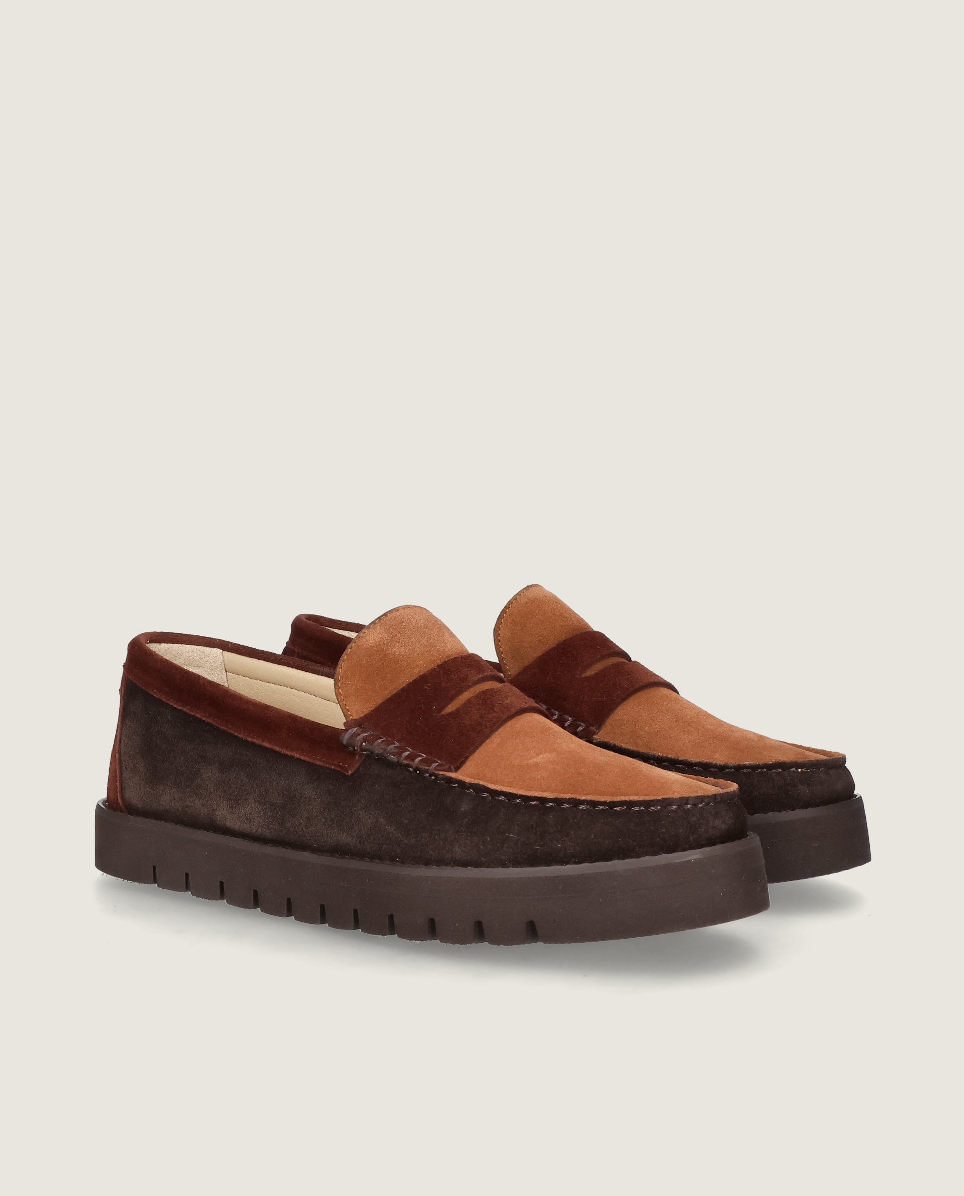 Mocasines Josephine Marrones Ante