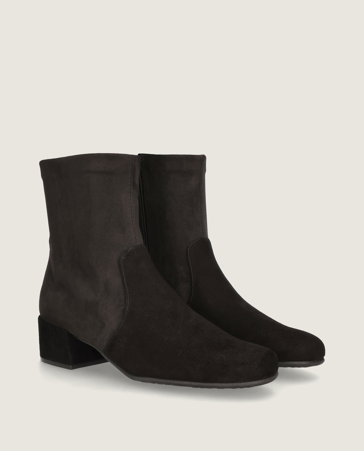 Botines Milan Negros Tejidos Cremallera